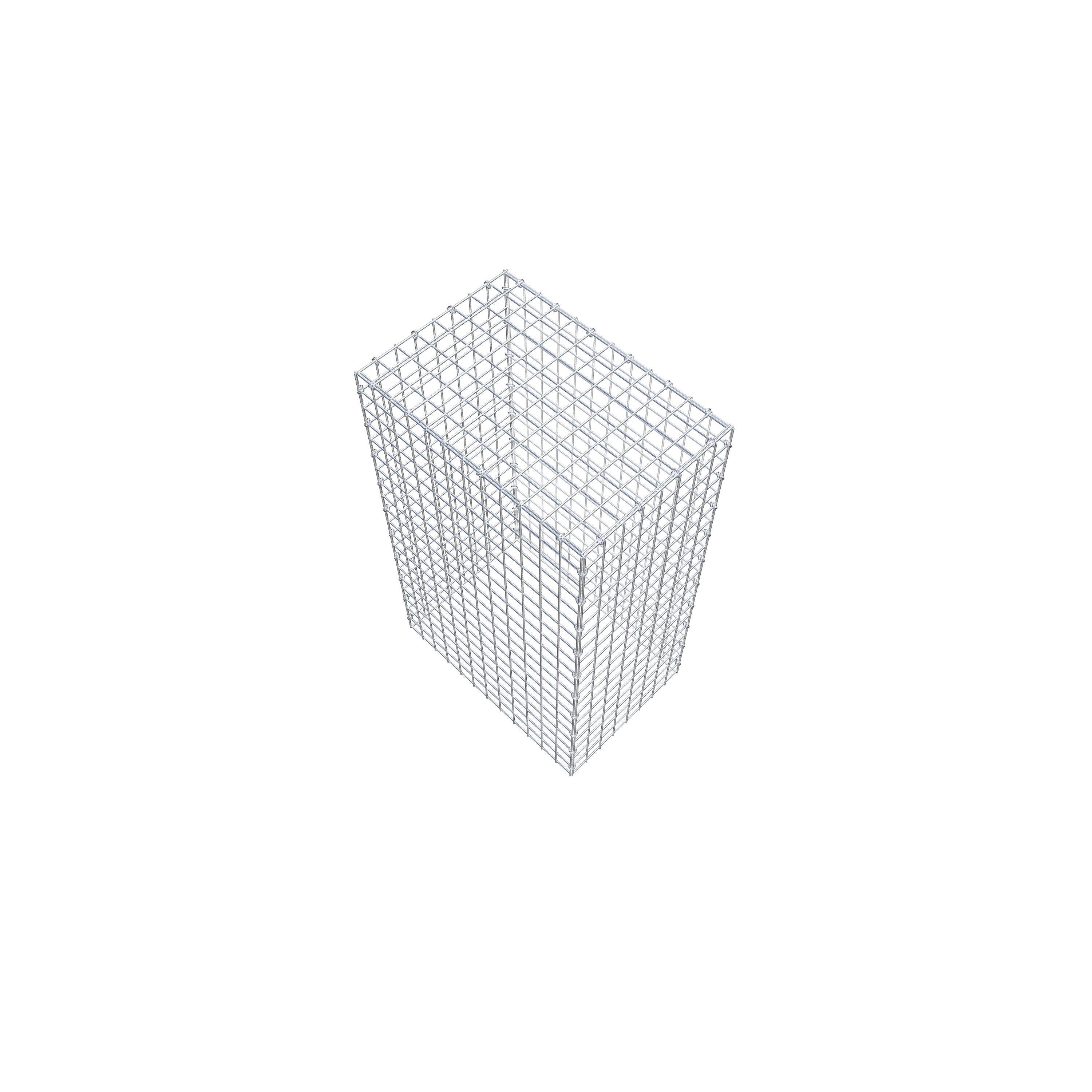 Mounted gabion type 3 100 cm x 60 cm x 40 cm (L x H x D), mesh size 5 cm x 5 cm, C-ring