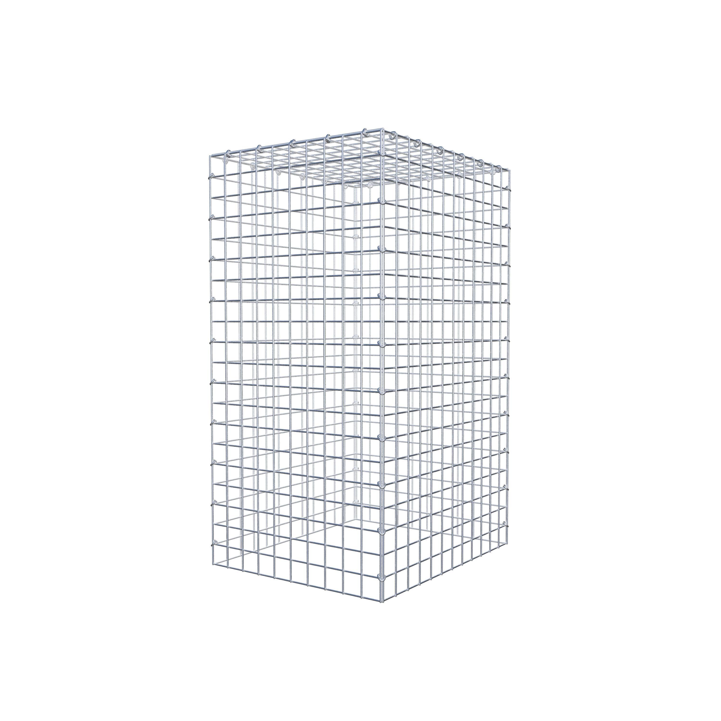 Monteret gabion type 3 100 cm x 60 cm x 50 cm (L x H x D), maskestørrelse 5 cm x 5 cm, C-ring