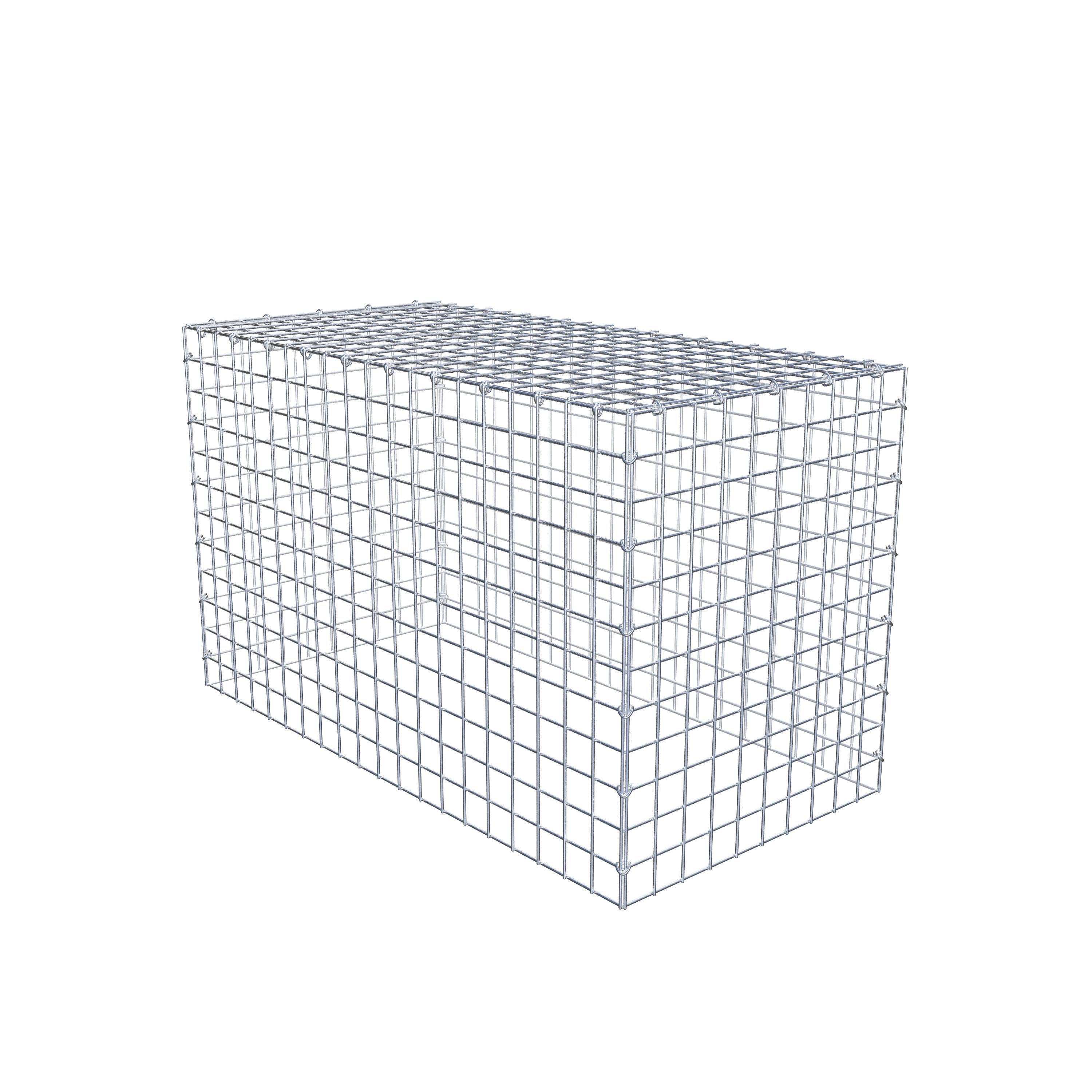 Monteret gabion type 3 100 cm x 60 cm x 50 cm (L x H x D), maskestørrelse 5 cm x 5 cm, C-ring