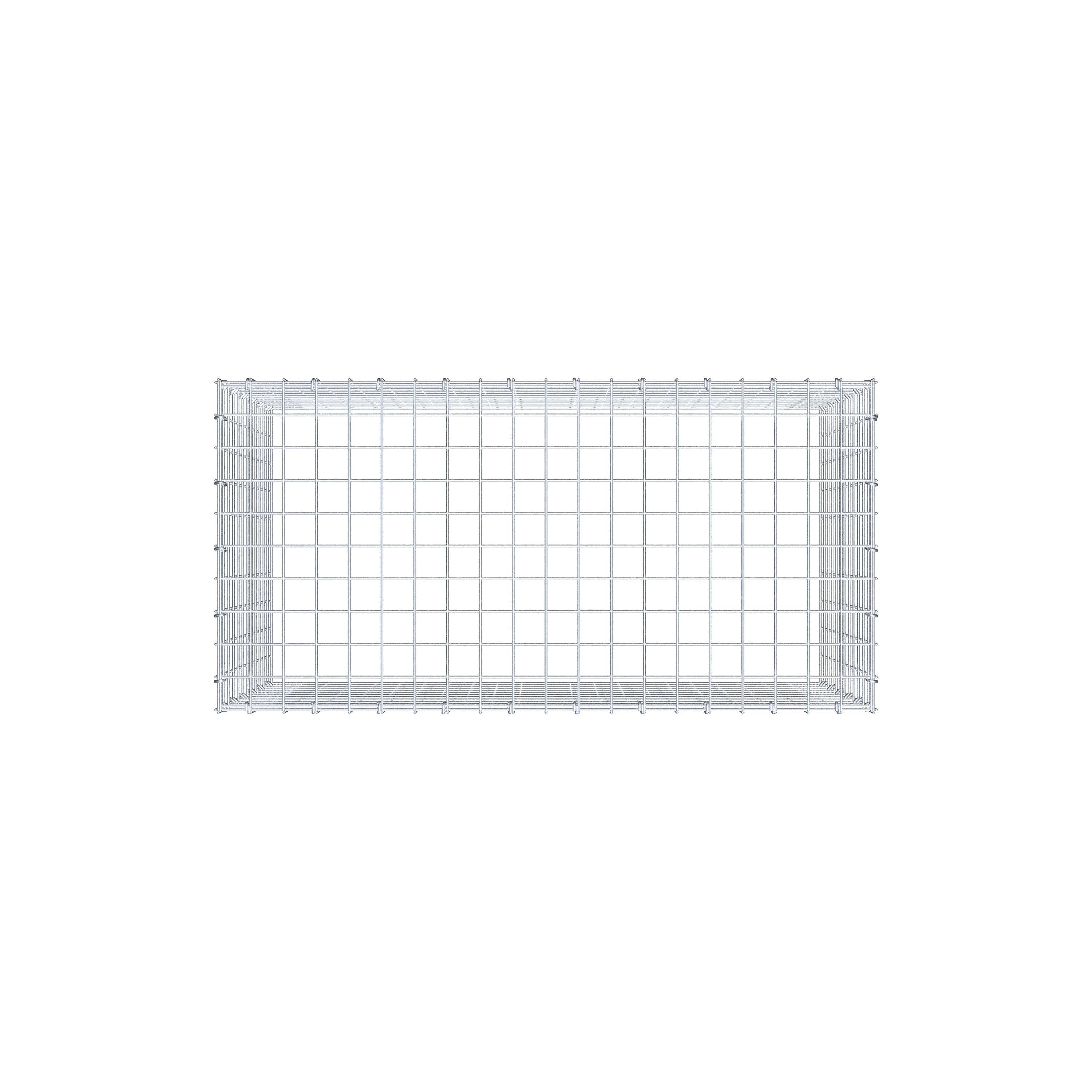 Monteret gabion type 3 100 cm x 60 cm x 50 cm (L x H x D), maskestørrelse 5 cm x 5 cm, C-ring