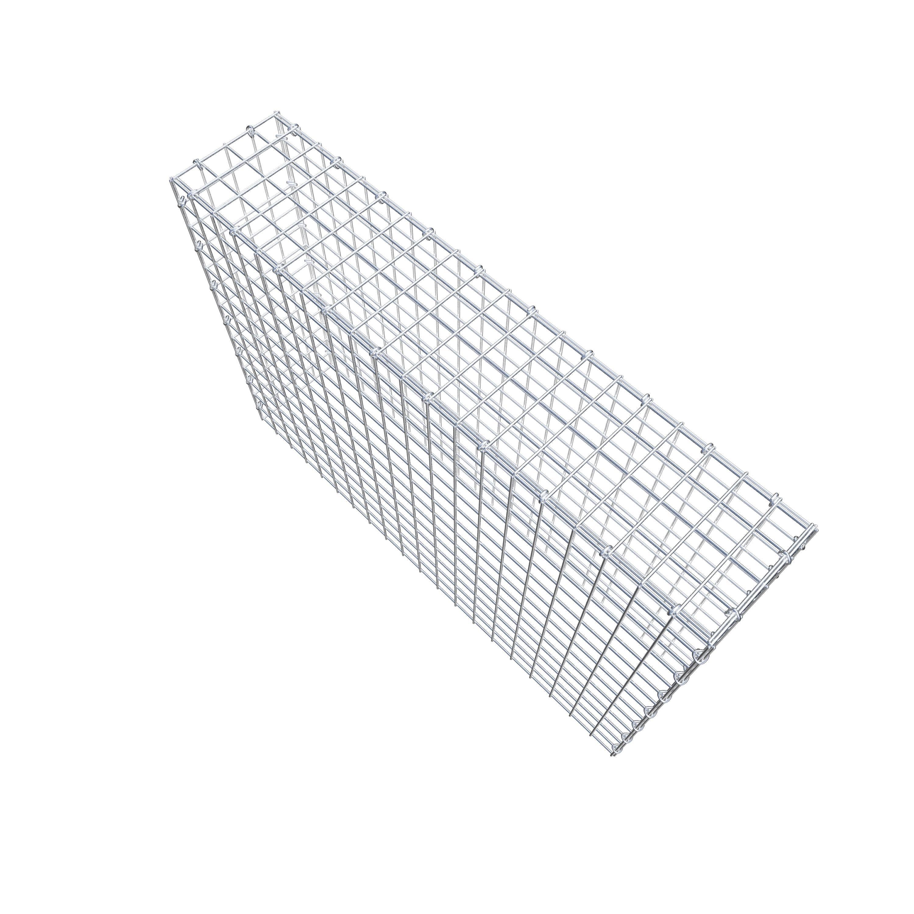 Monteret gabion type 3 100 cm x 70 cm x 20 cm (L x H x D), maskestørrelse 5 cm x 5 cm, C-ring