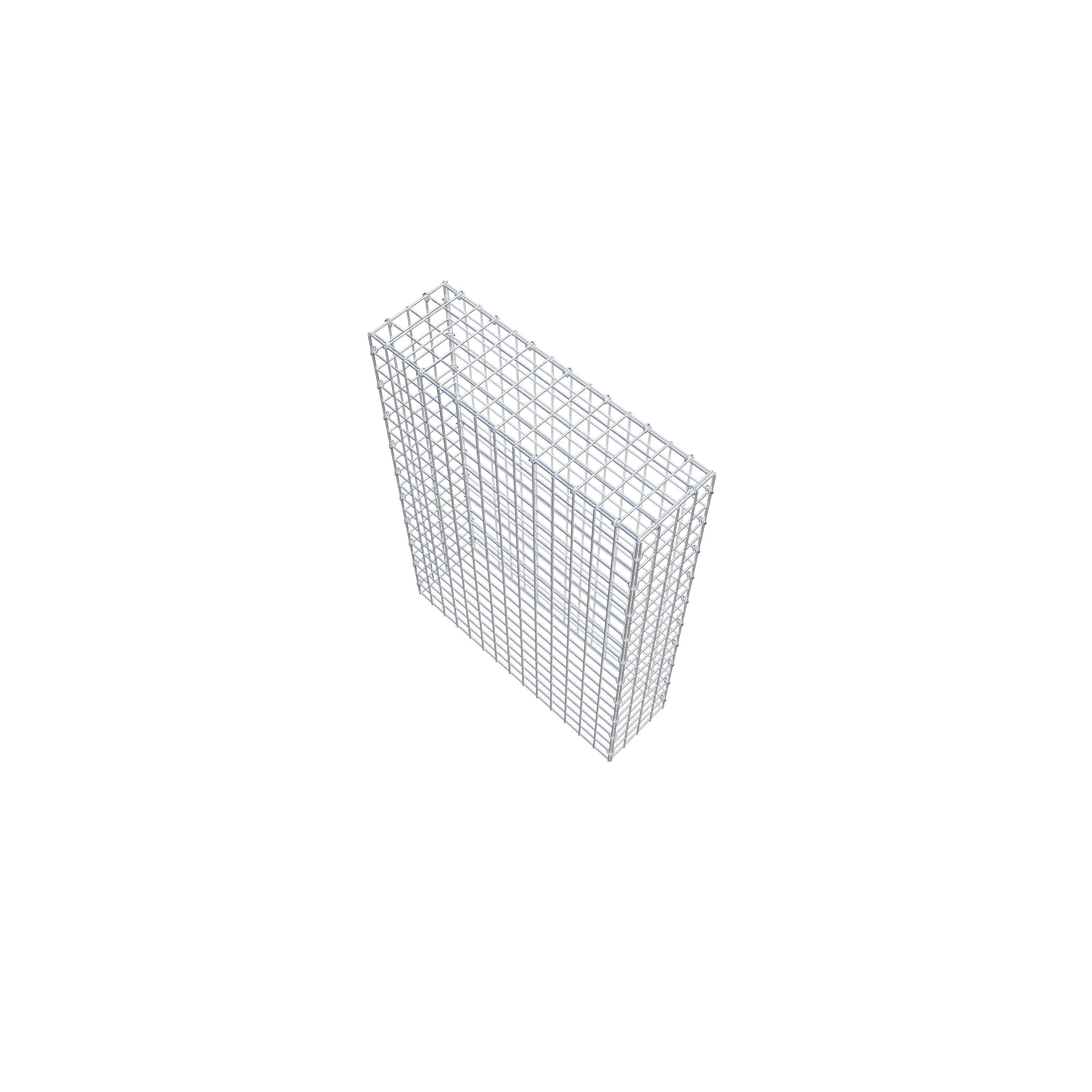 Monteret gabion type 3 100 cm x 70 cm x 20 cm (L x H x D), maskestørrelse 5 cm x 5 cm, C-ring