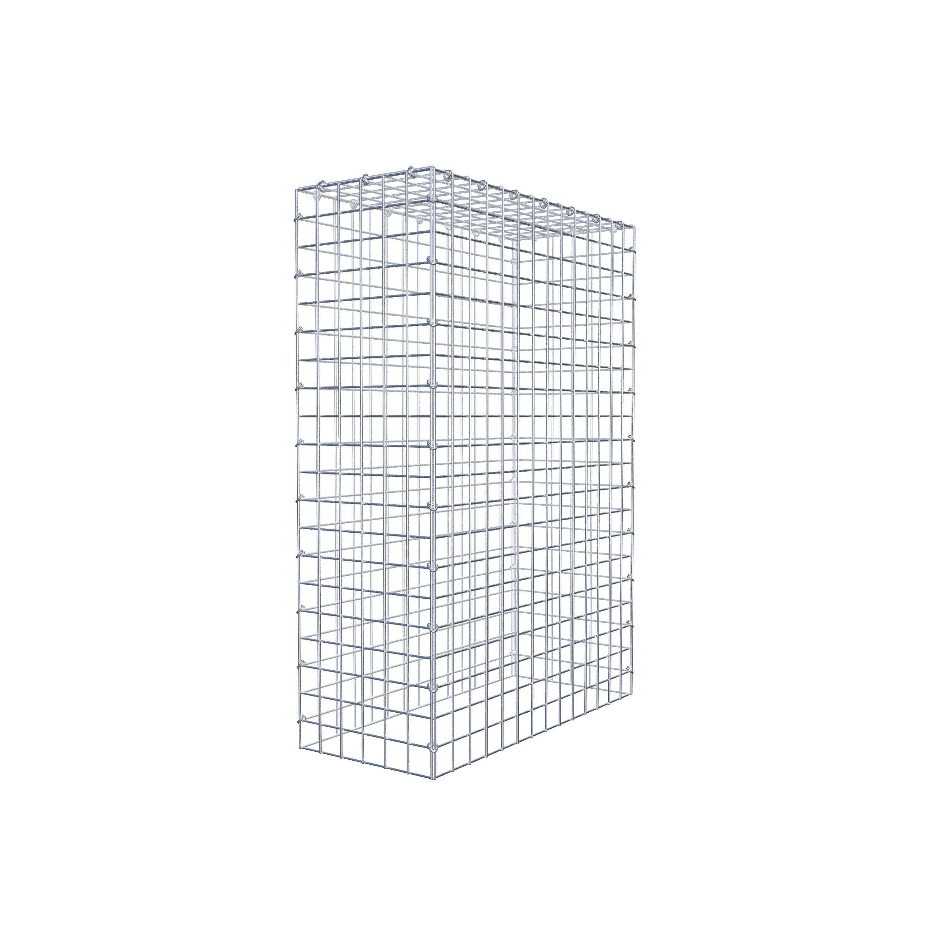 Monteret gabion type 3 100 cm x 70 cm x 30 cm (L x H x D), maskestørrelse 5 cm x 5 cm, C-ring