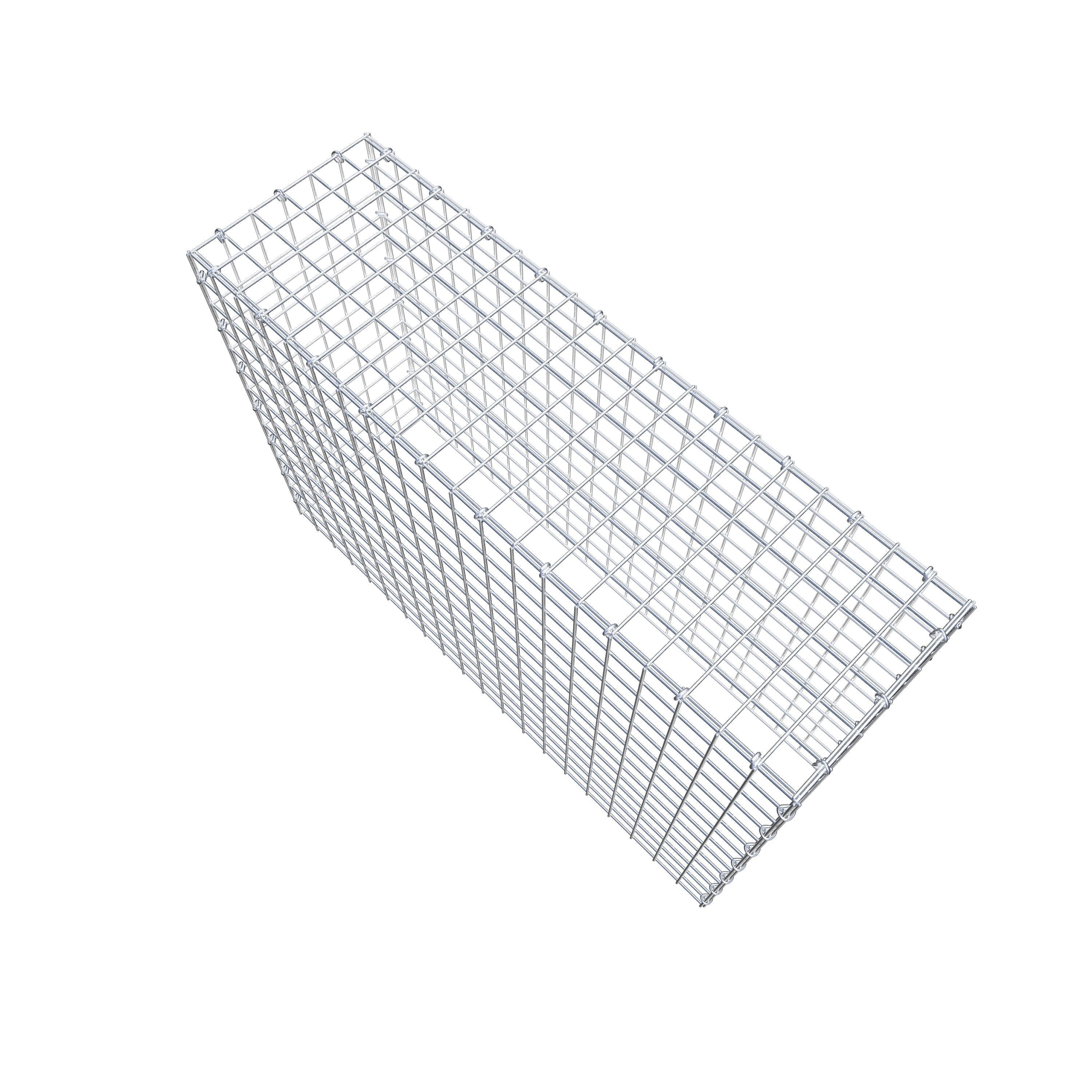 Monteret gabion type 3 100 cm x 70 cm x 30 cm (L x H x D), maskestørrelse 5 cm x 5 cm, C-ring