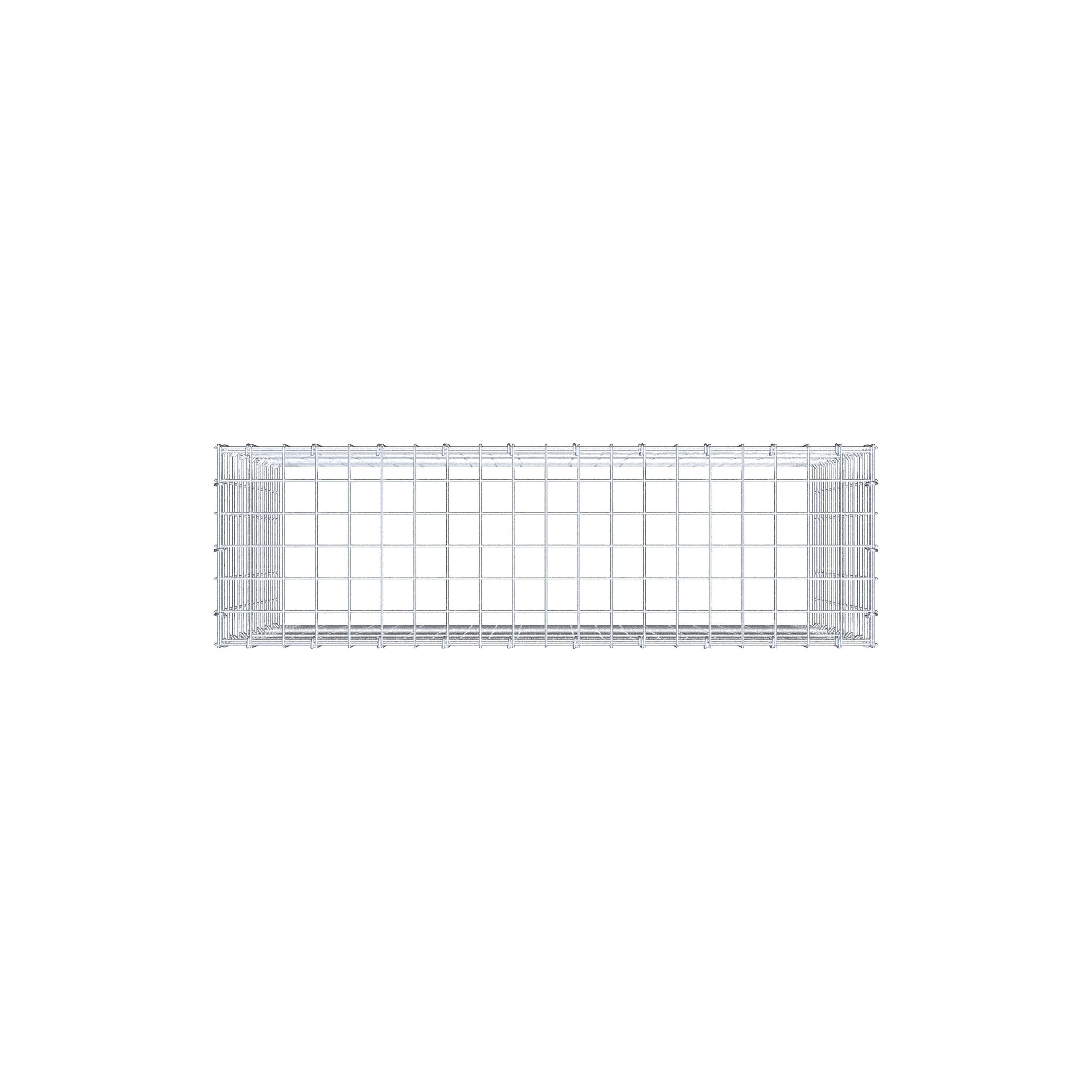 Monteret gabion type 3 100 cm x 70 cm x 30 cm (L x H x D), maskestørrelse 5 cm x 5 cm, C-ring