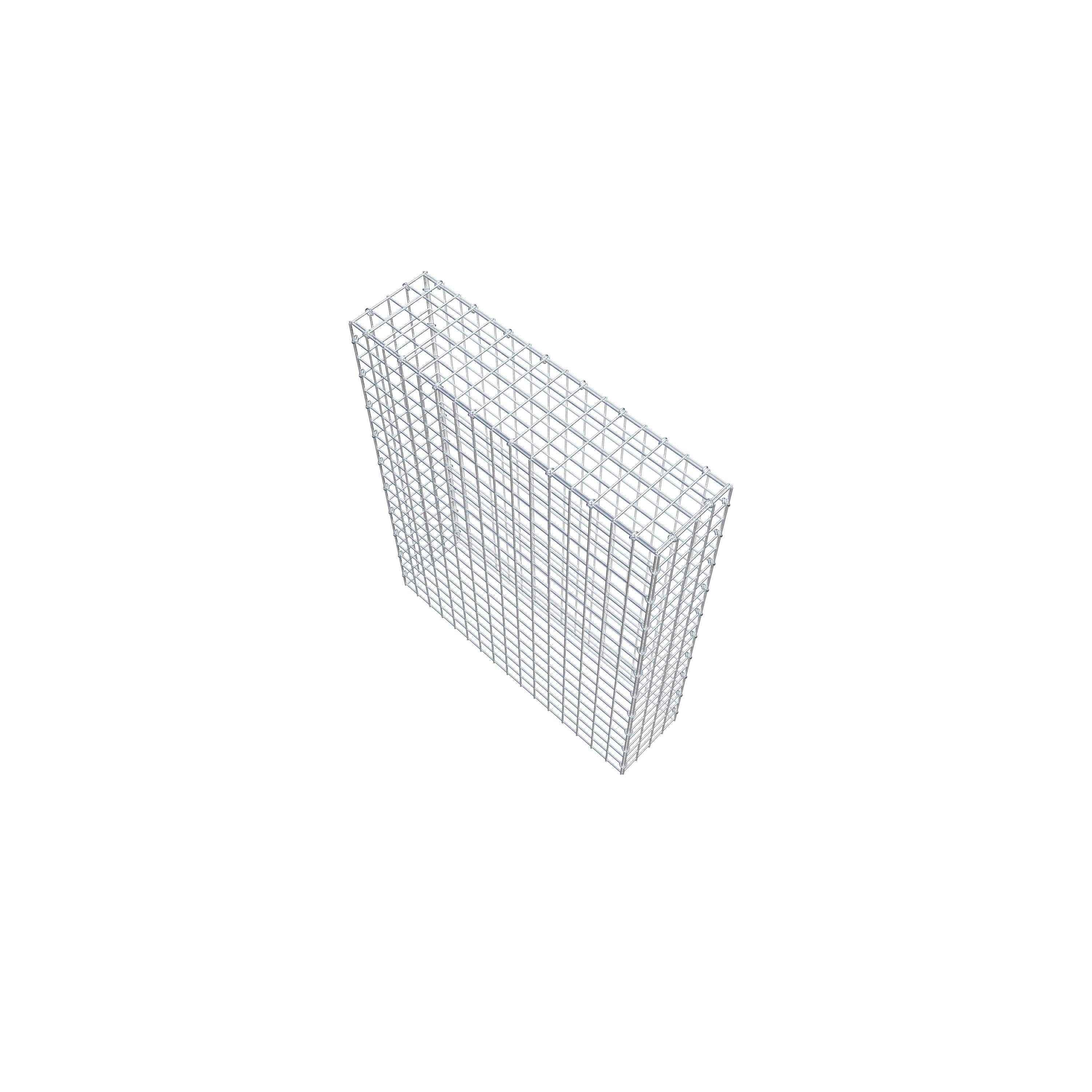 Mounted gabion type 3 100 cm x 80 cm x 20 cm (L x H x D), mesh size 5 cm x 5 cm, C-ring