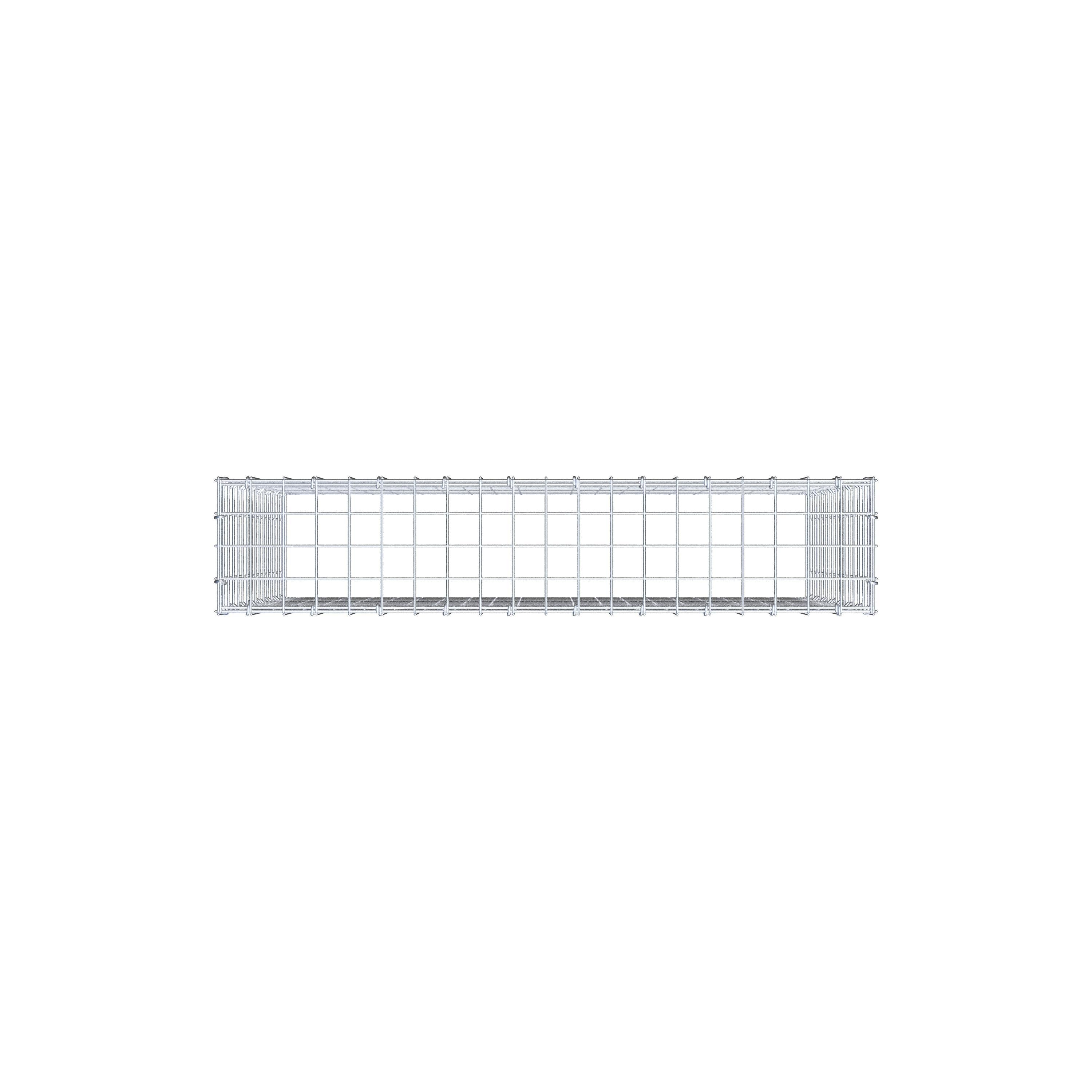 Anbaugabione Typ 3 100 cm x 80 cm x 20 cm (L x H x T), Maschenweite 5 cm x 5 cm, C-Ring