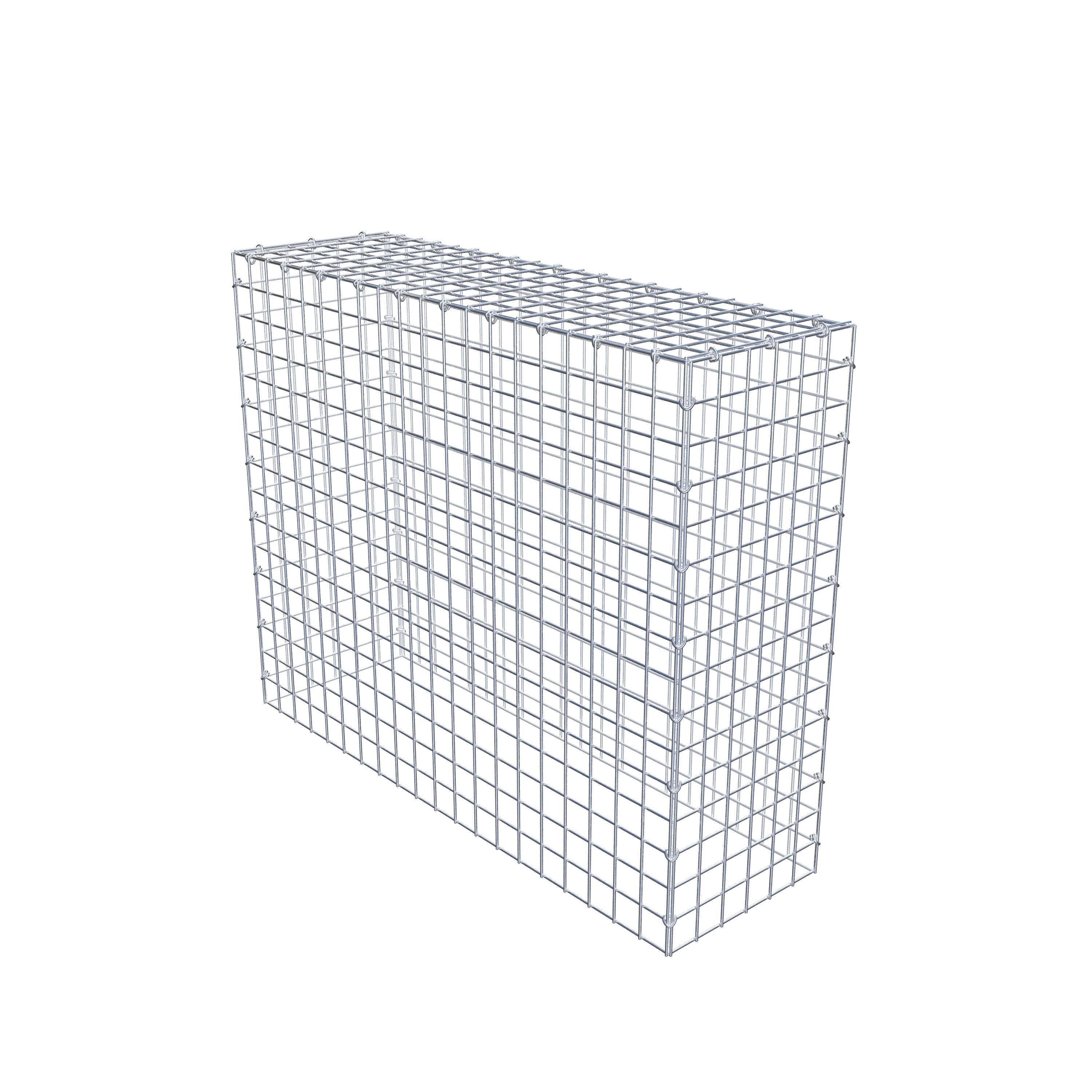 Monteret gabion type 3 100 cm x 80 cm x 30 cm (L x H x D), maskestørrelse 5 cm x 5 cm, C-ring