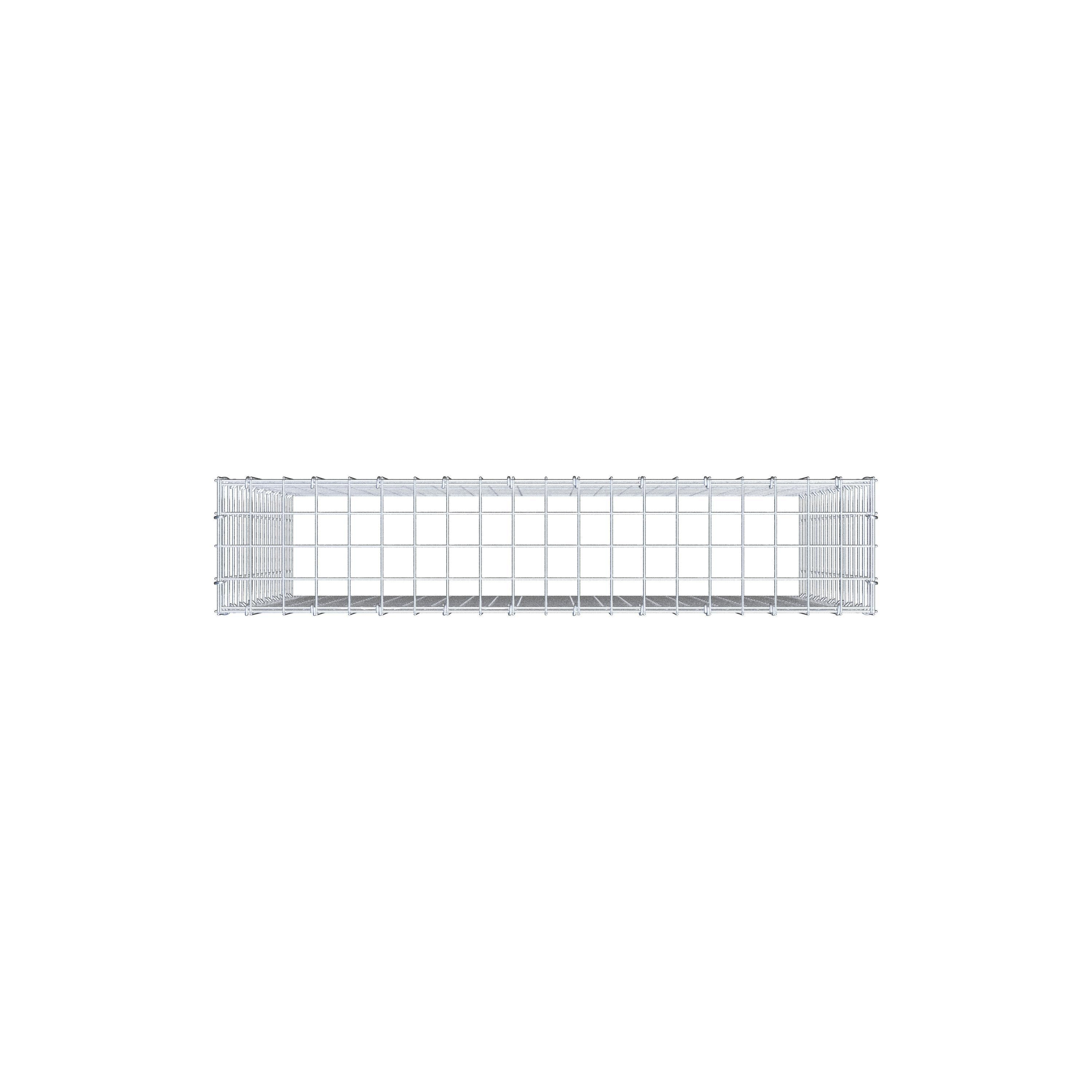 Monteret gabion type 3 100 cm x 90 cm x 20 cm (L x H x D), maskestørrelse 5 cm x 5 cm, C-ring