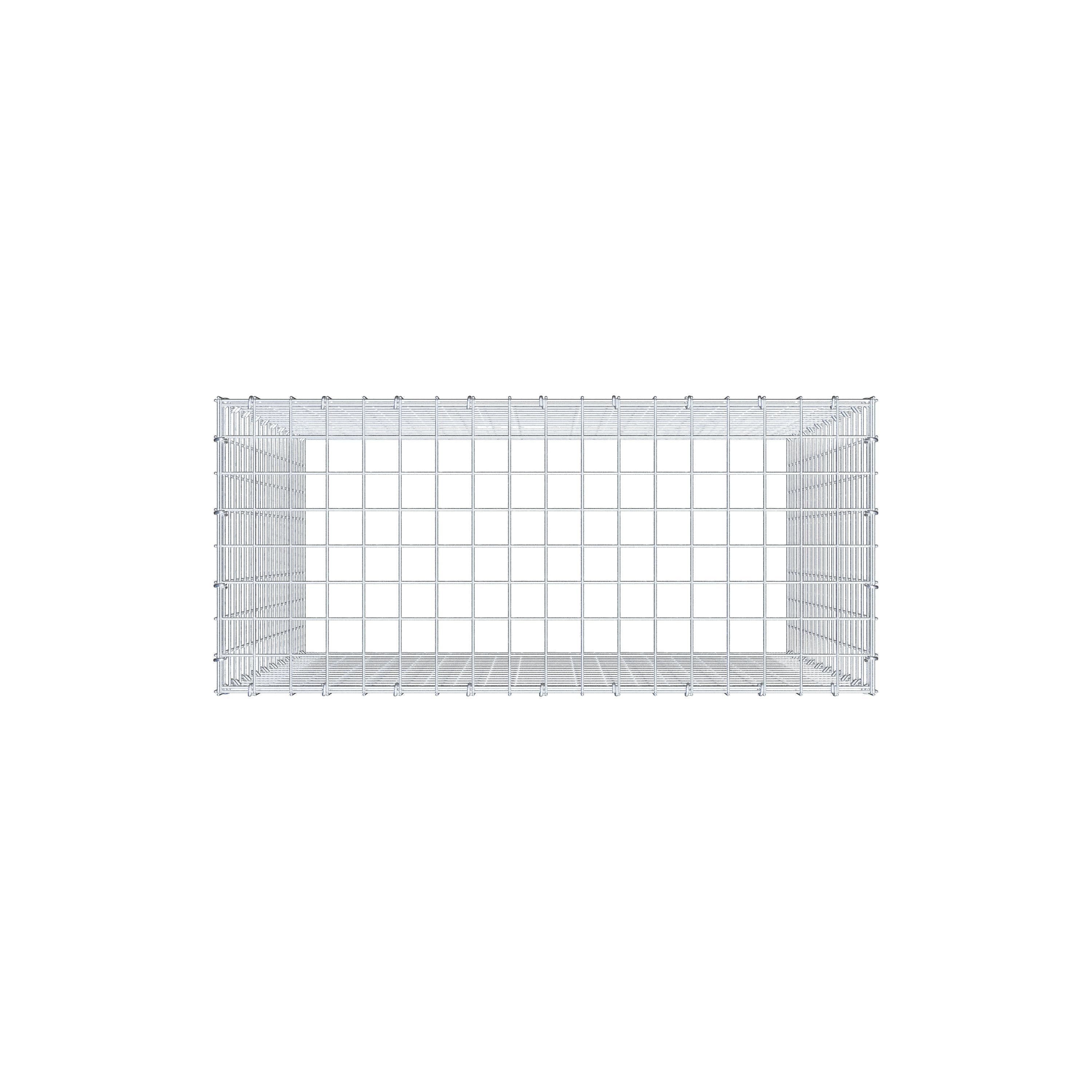 Mounted gabion type 3 100 cm x 90 cm x 40 cm (L x H x D), mesh size 5 cm x 5 cm, C-ring