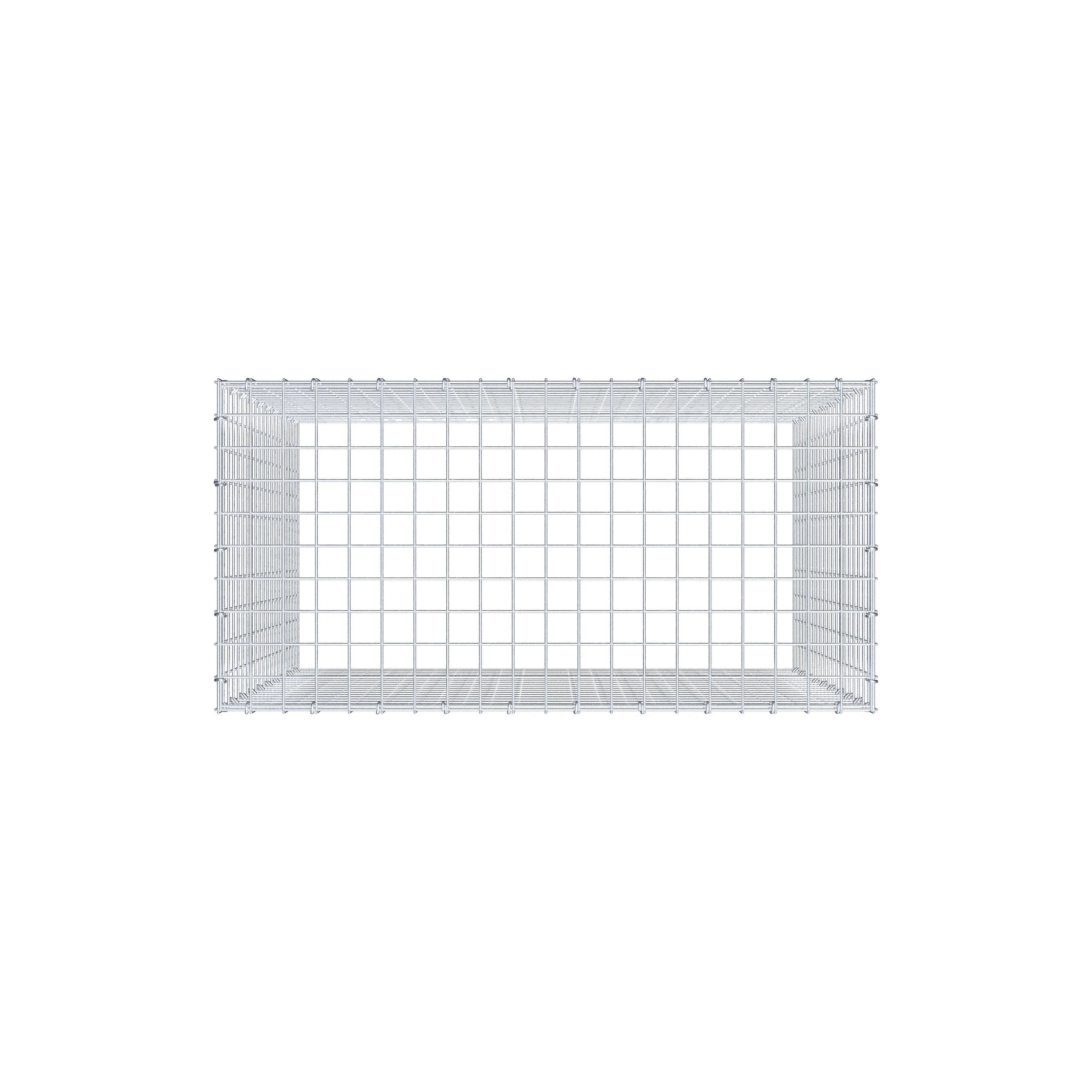 Monteret gabion type 3 100 cm x 100 cm x 50 cm (L x H x D), maskestørrelse 5 cm x 5 cm, C-ring