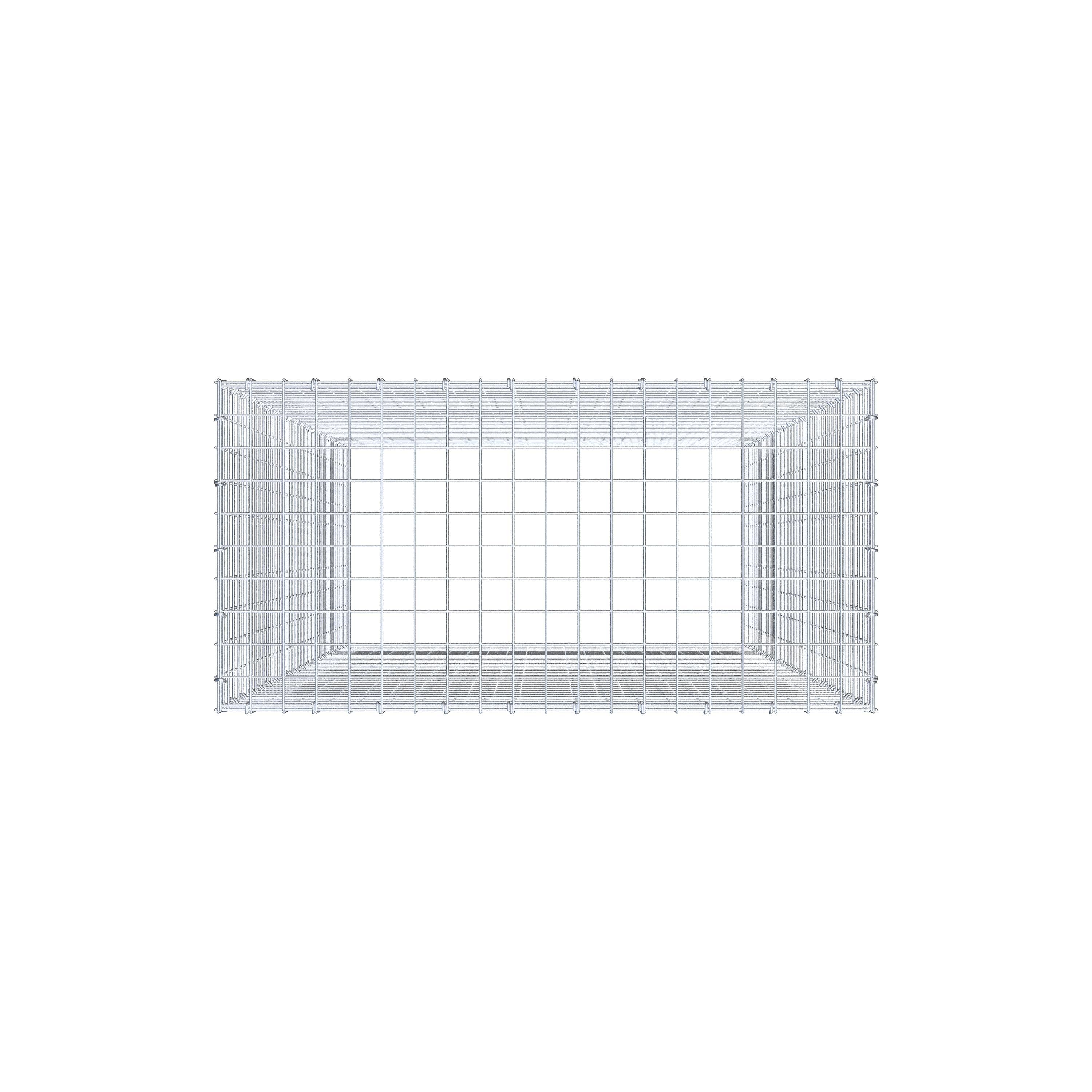 Monteret gabion type 3 200 cm x 100 cm x 50 cm (L x H x D), maskestørrelse 5 cm x 5 cm, C-ring