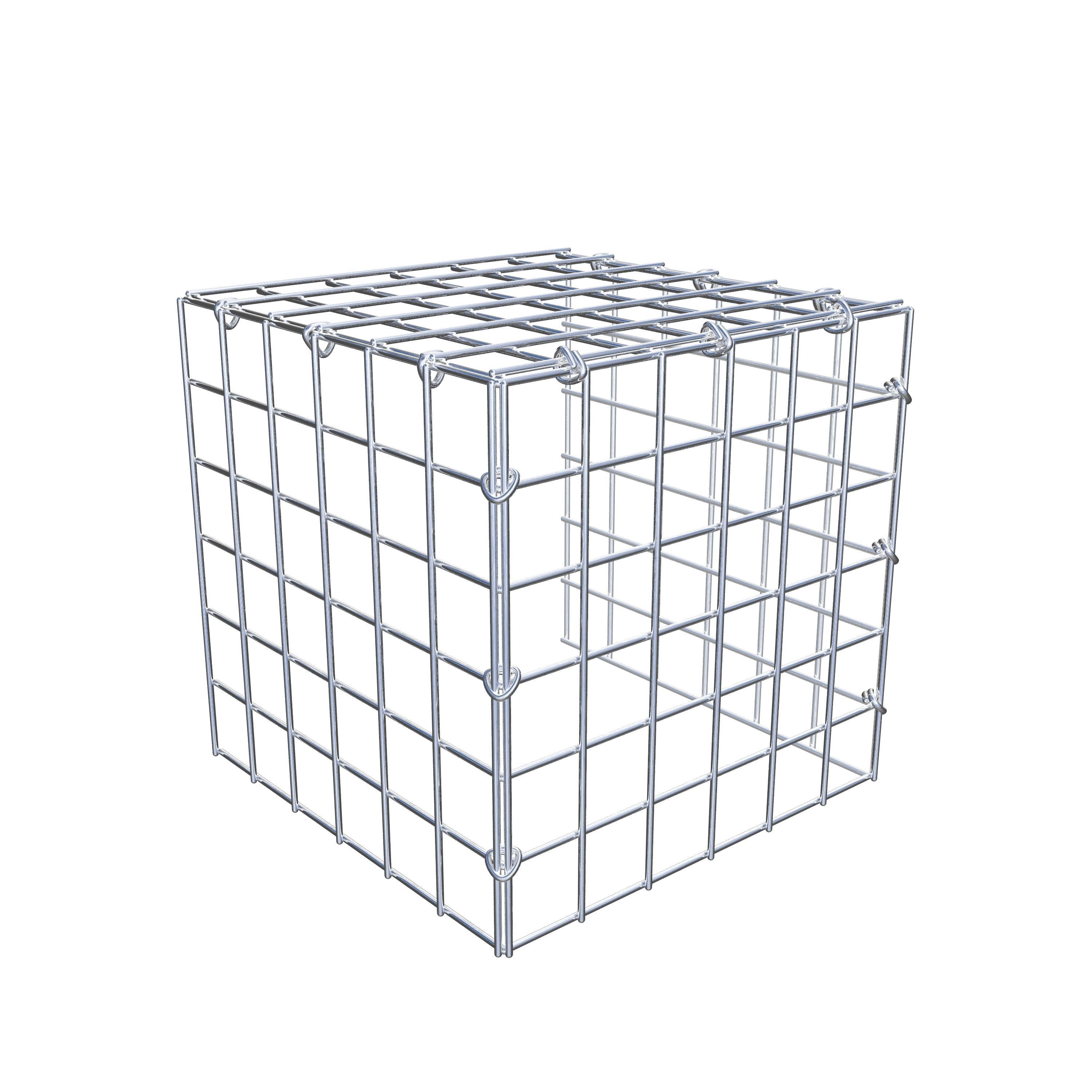 Mounted gabion type 4 30 cm x 30 cm x 30 cm (L x H x D), mesh size 5 cm x 5 cm, C-ring