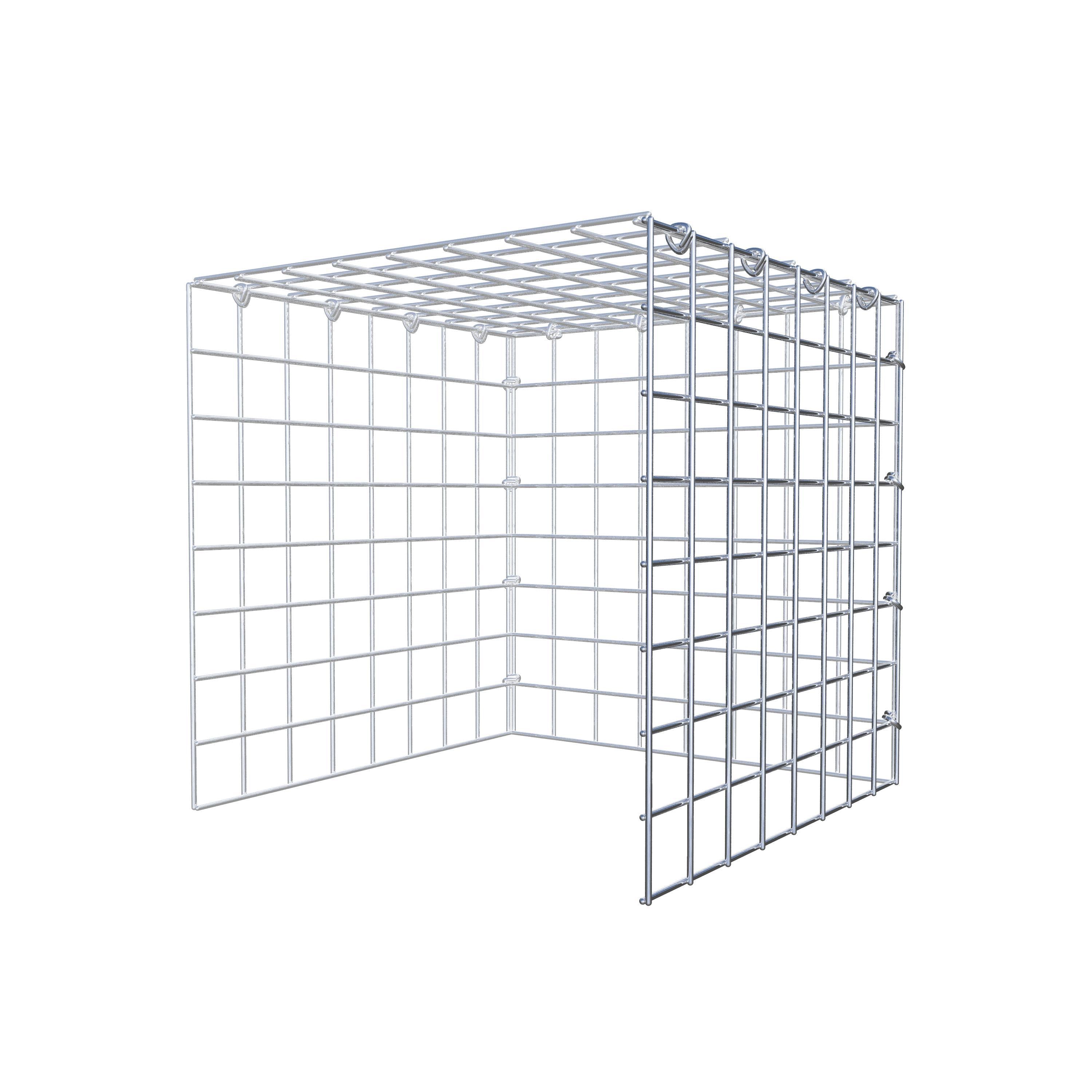 Mounted gabion type 4 40 cm x 40 cm x 40 cm (L x H x D), mesh size 5 cm x 5 cm, C-ring