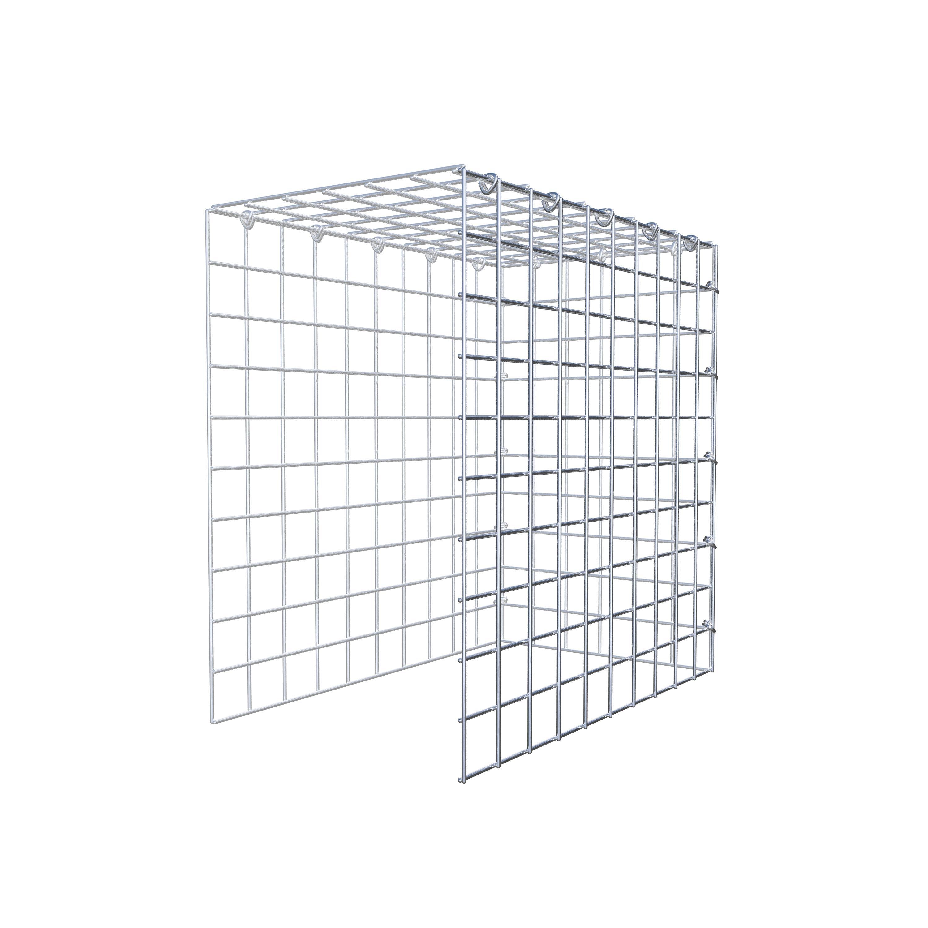 Monteret gabion type 4 50 cm x 50 cm x 30 cm (L x H x D), maskestørrelse 5 cm x 5 cm, C-ring