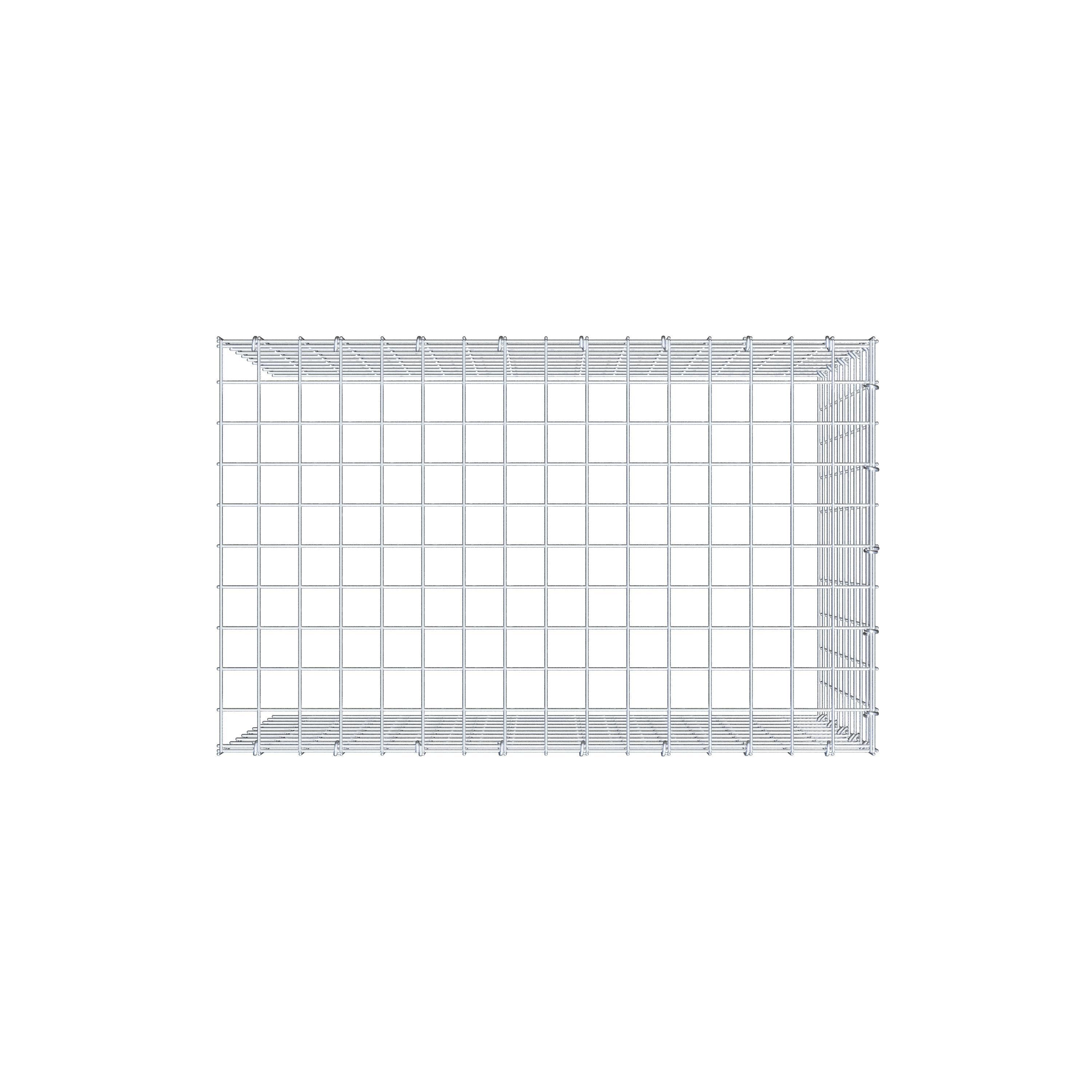 Mounted gabion type 4 80 cm x 50 cm x 50 cm (L x H x D), mesh size 5 cm x 5 cm, C-ring