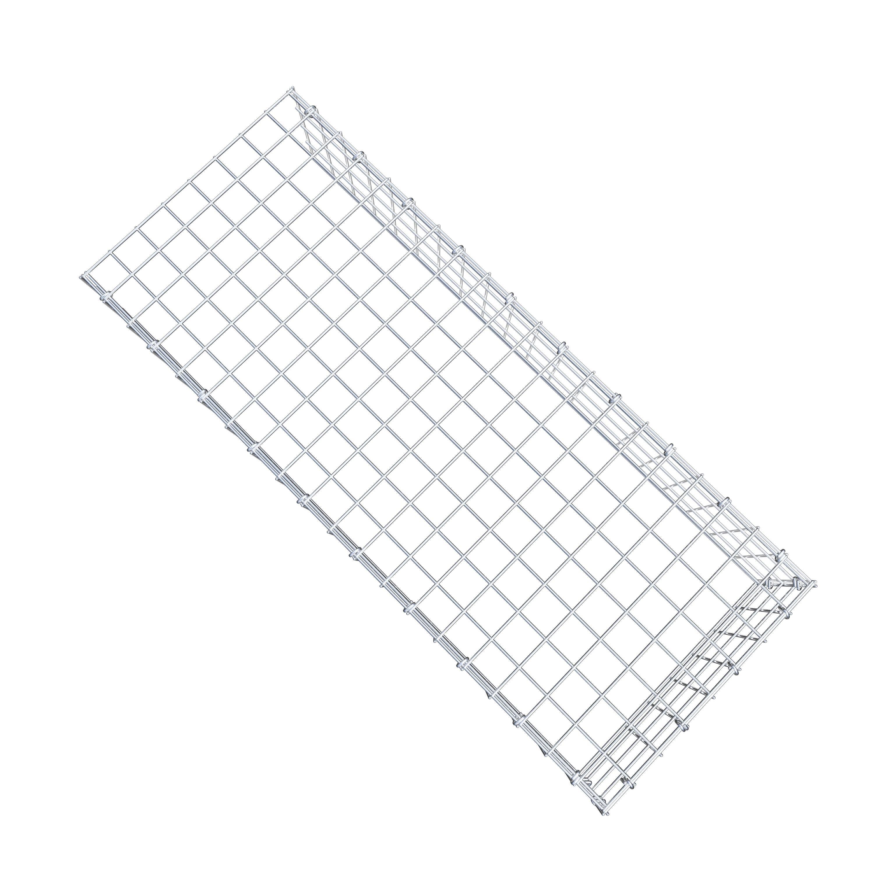 Monteret gabion type 4 100 cm x 20 cm x 40 cm (L x H x D), maskestørrelse 5 cm x 5 cm, C-ring