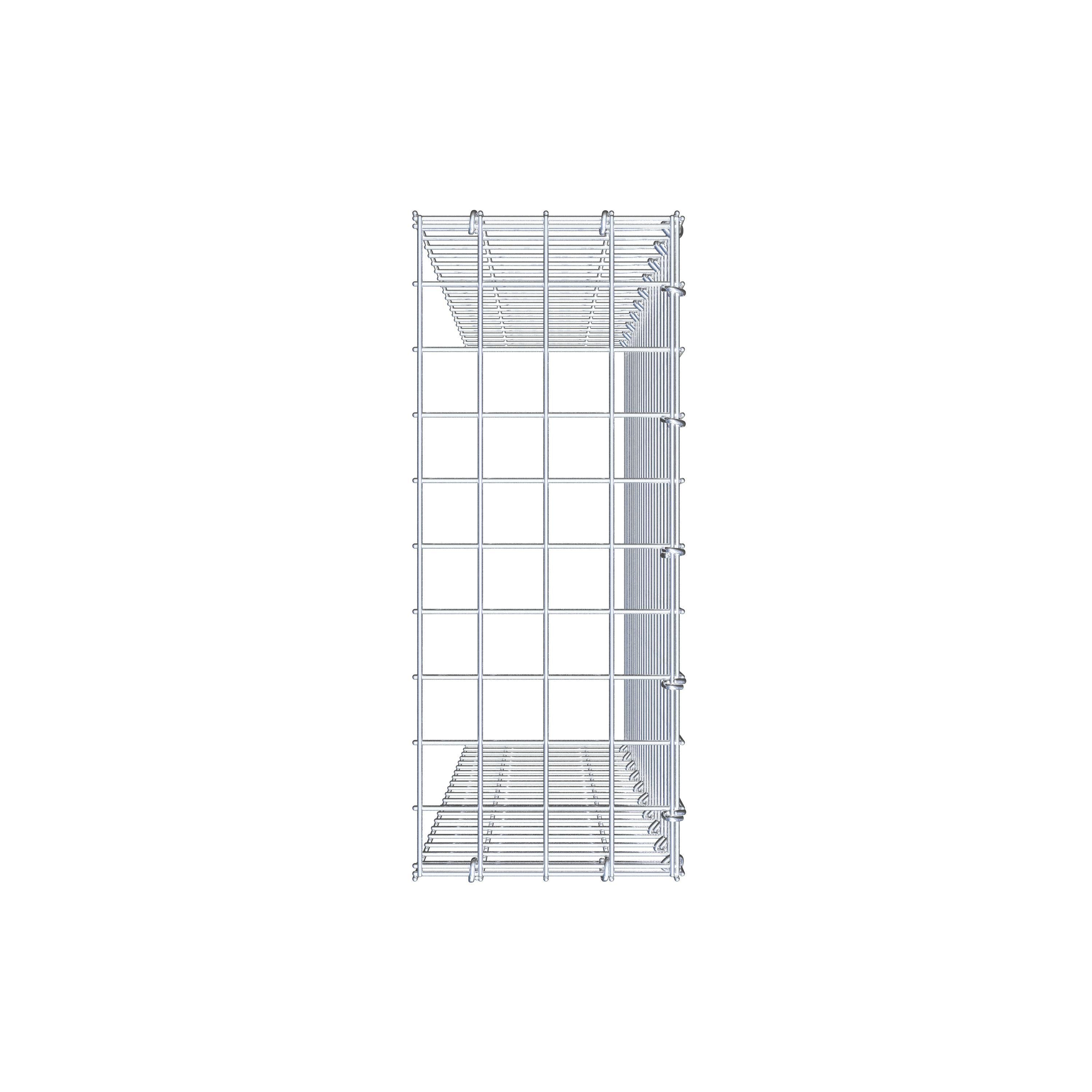 Mounted gabion type 4 100 cm x 20 cm x 50 cm (L x H x D), mesh size 5 cm x 5 cm, C-ring