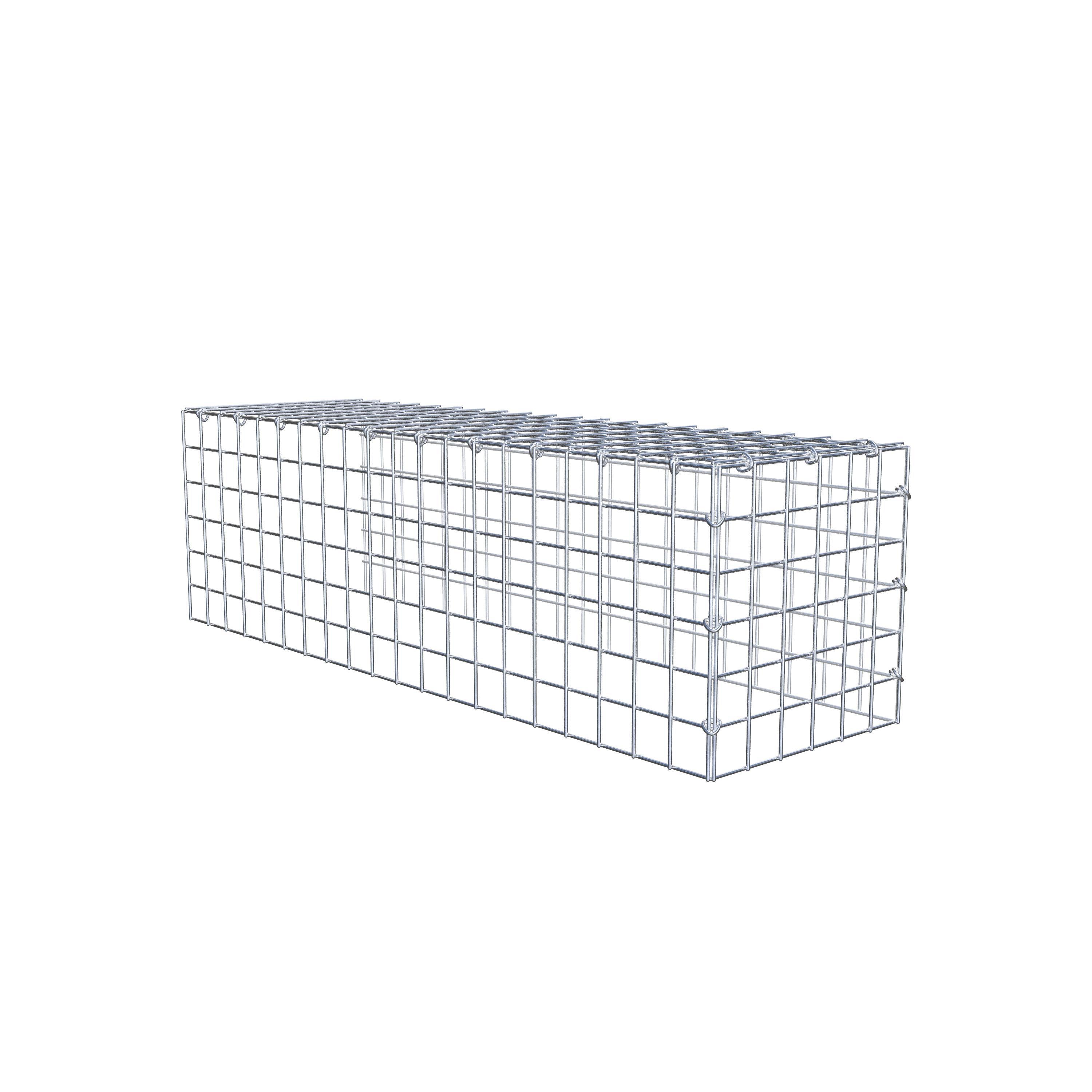 Mounted gabion type 4 100 cm x 30 cm x 30 cm (L x H x D), mesh size 5 cm x 5 cm, C-ring