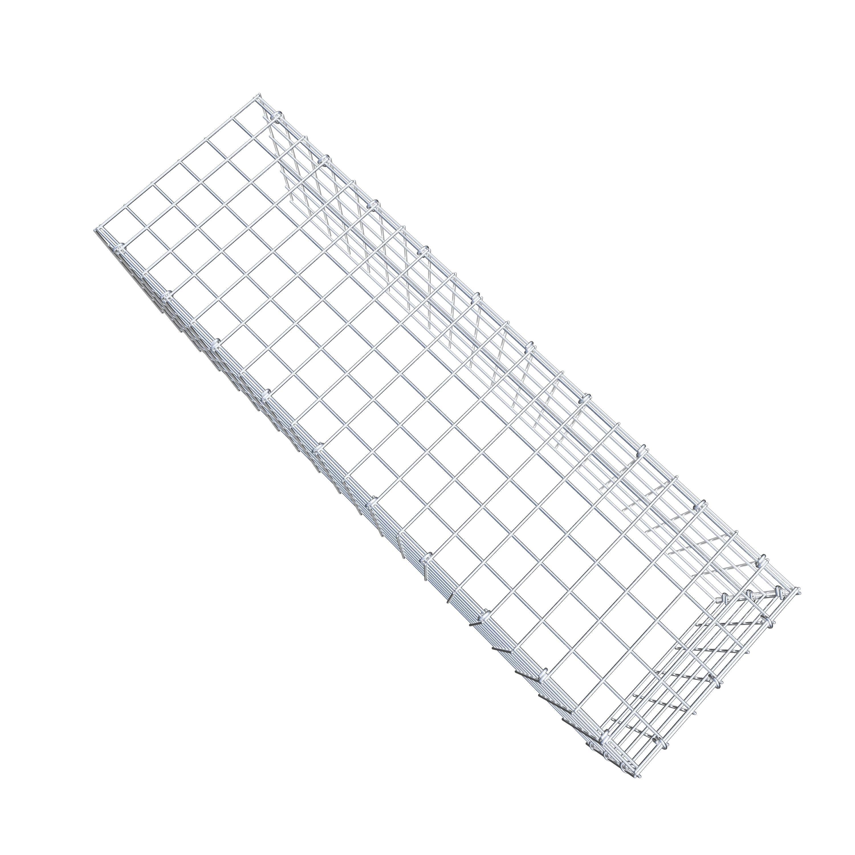 Mounted gabion type 4 100 cm x 30 cm x 30 cm (L x H x D), mesh size 5 cm x 5 cm, C-ring