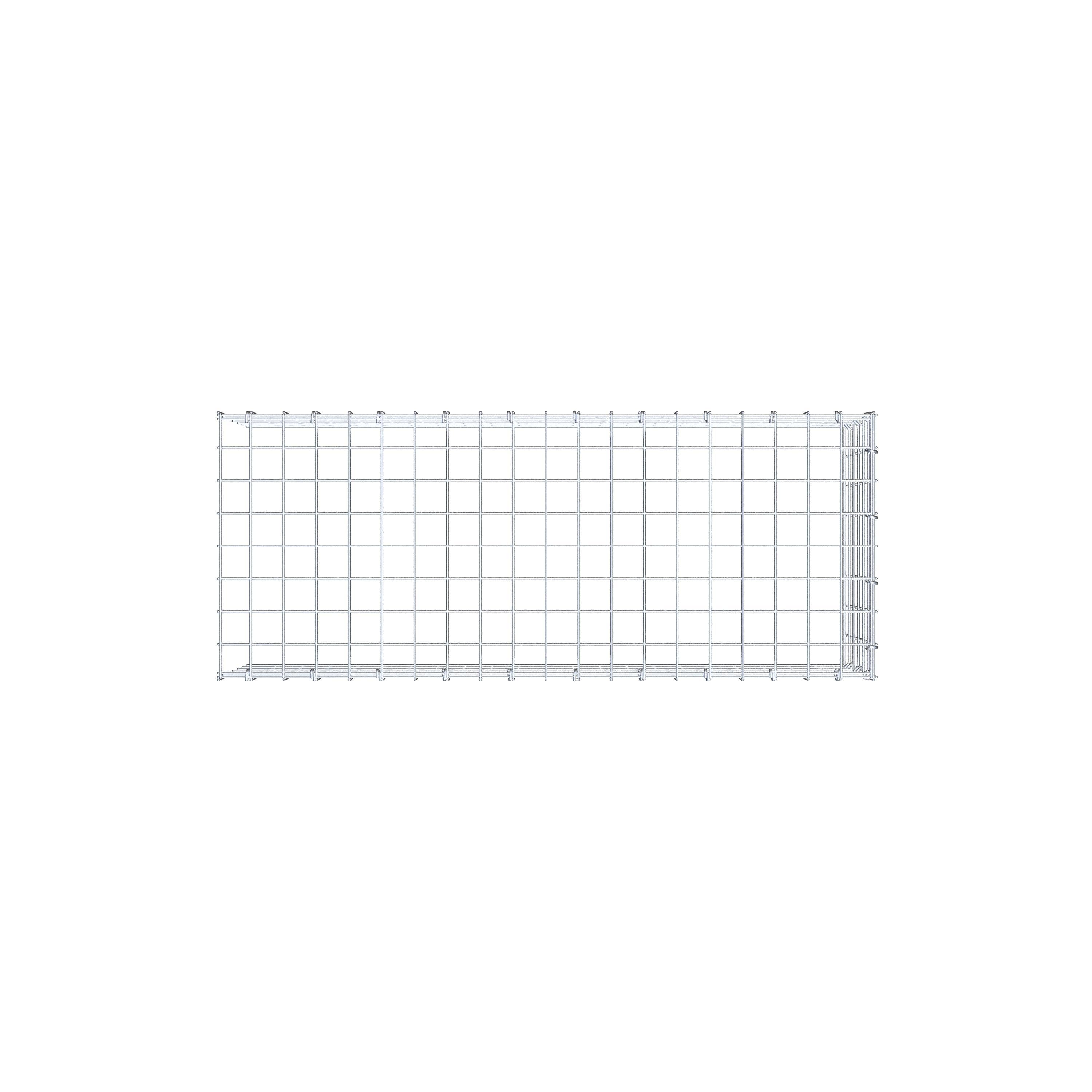 Anbaugabione Typ 4 100 cm x 30 cm x 40 cm (L x H x T), Maschenweite 5 cm x 5 cm, C-Ring