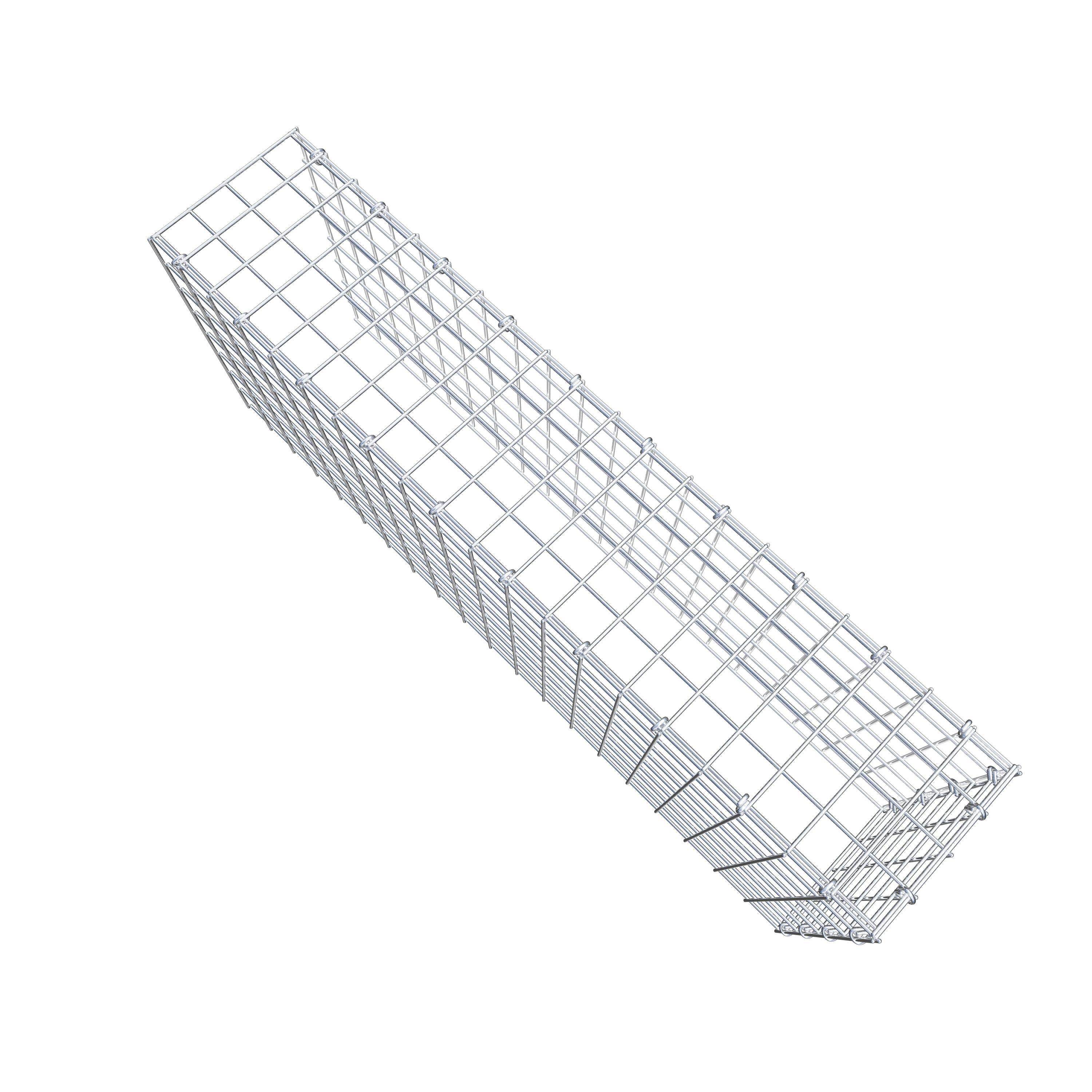 Monteret gabion type 4 100 cm x 40 cm x 20 cm (L x H x D), maskestørrelse 5 cm x 5 cm, C-ring