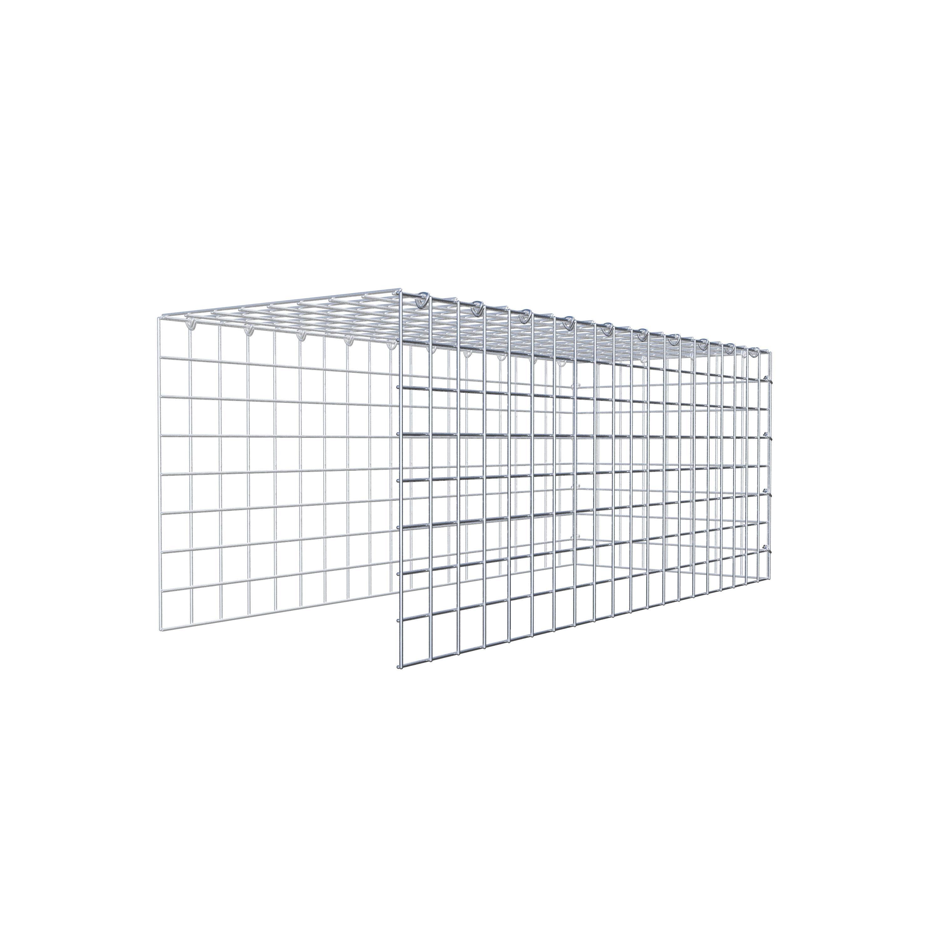 Mounted gabion type 4 100 cm x 40 cm x 40 cm (L x H x D), mesh size 5 cm x 5 cm, C-ring