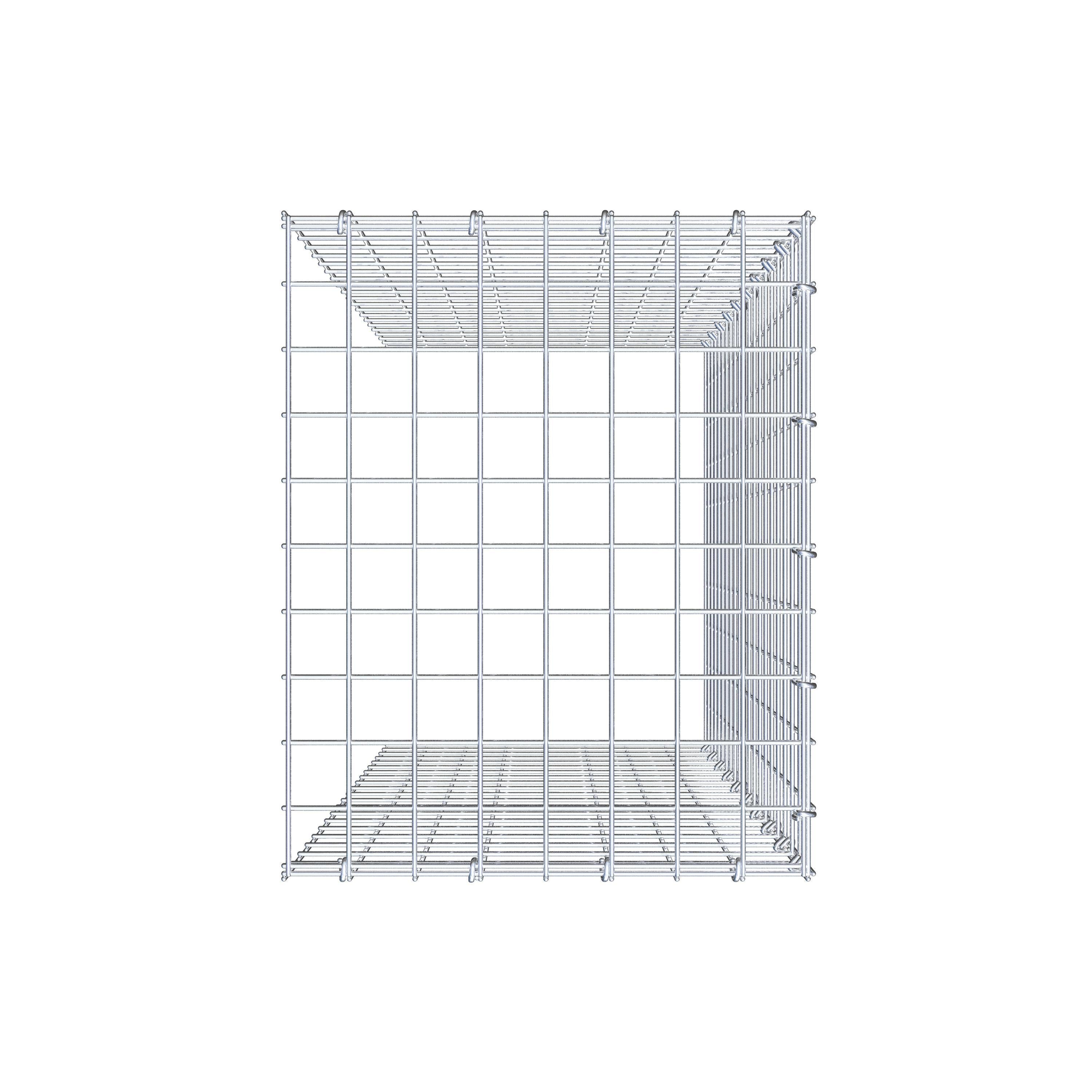 Anbaugabione Typ 4 100 cm x 40 cm x 50 cm (L x H x T), Maschenweite 5 cm x 5 cm, C-Ring