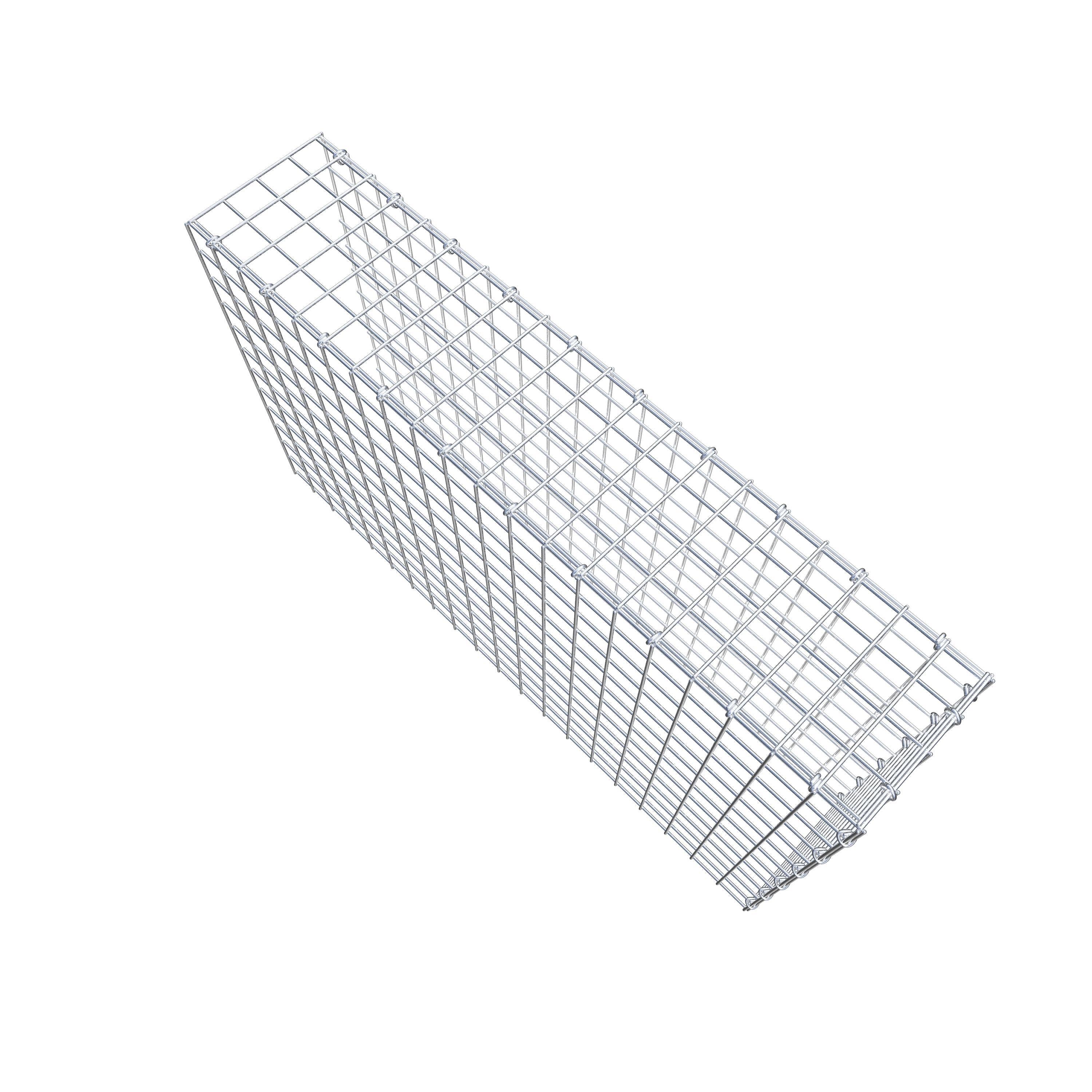 Mounted gabion type 4 100 cm x 60 cm x 20 cm (L x H x D), mesh size 5 cm x 5 cm, C-ring