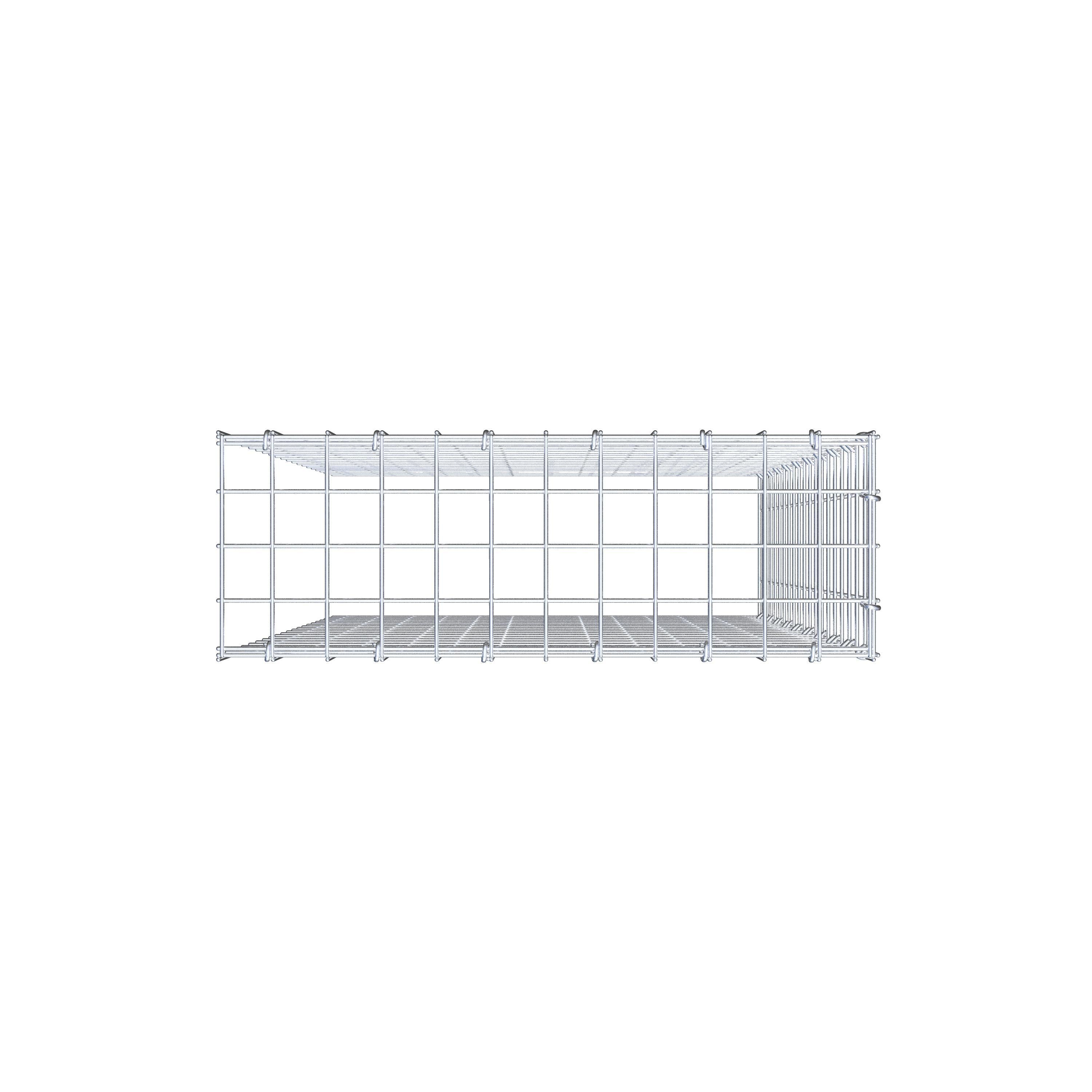 Mounted gabion type 4 100 cm x 60 cm x 20 cm (L x H x D), mesh size 5 cm x 5 cm, C-ring