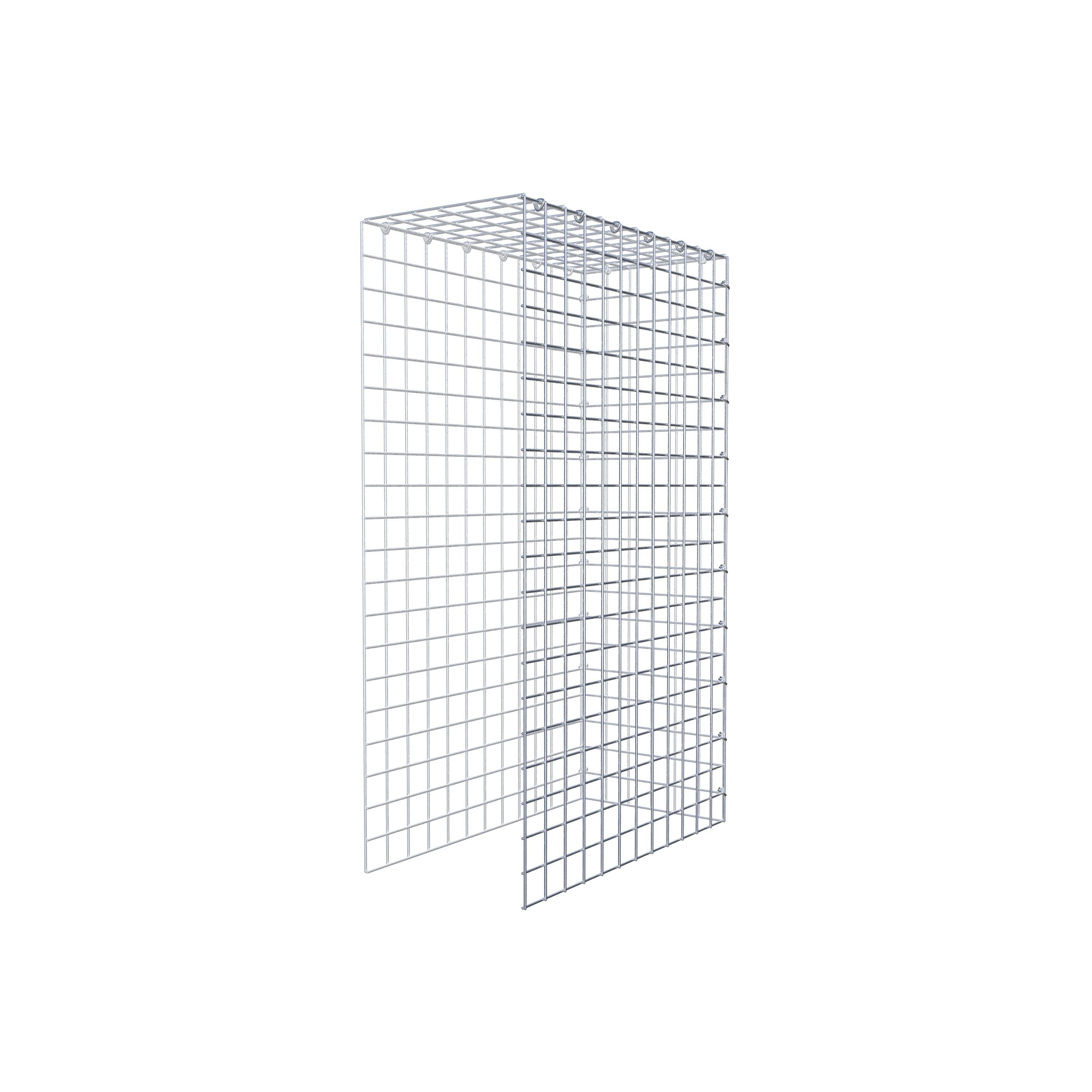 Mounted gabion type 4 100 cm x 60 cm x 30 cm (L x H x D), mesh size 5 cm x 5 cm, C-ring