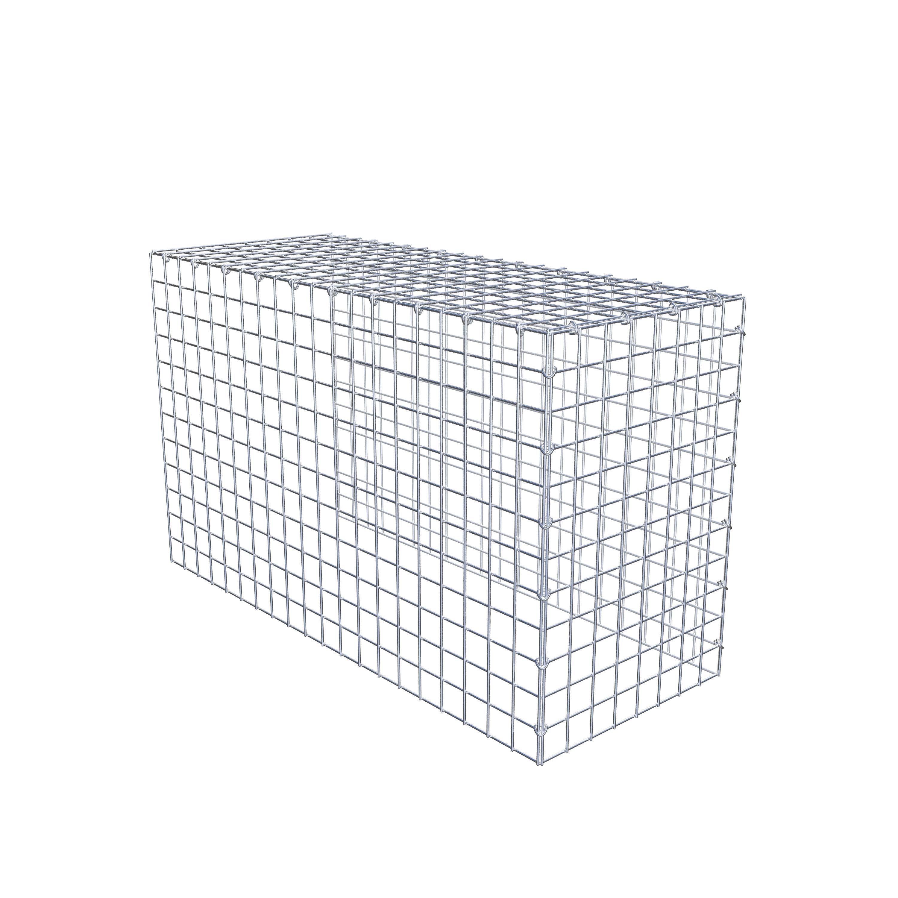 Mounted gabion type 4 100 cm x 60 cm x 40 cm (L x H x D), mesh size 5 cm x 5 cm, C-ring