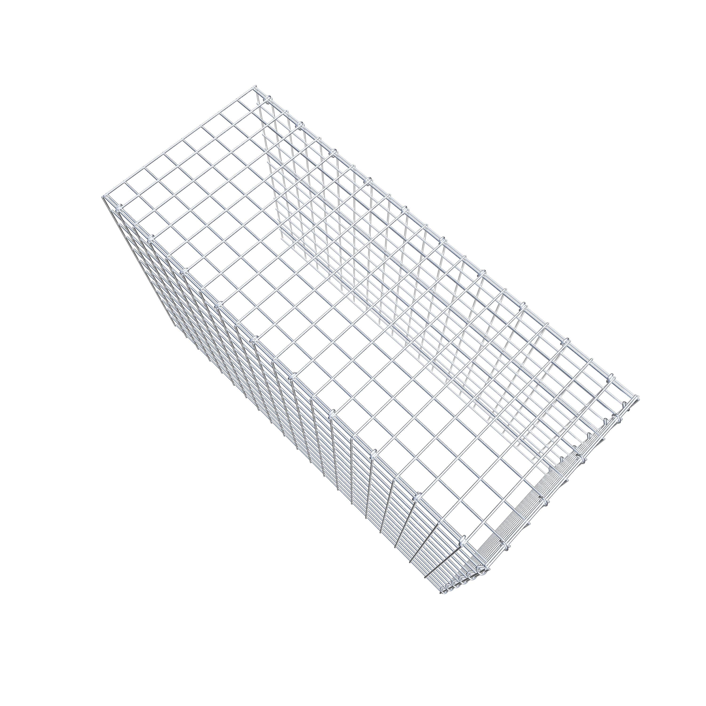 Mounted gabion type 4 100 cm x 60 cm x 40 cm (L x H x D), mesh size 5 cm x 5 cm, C-ring