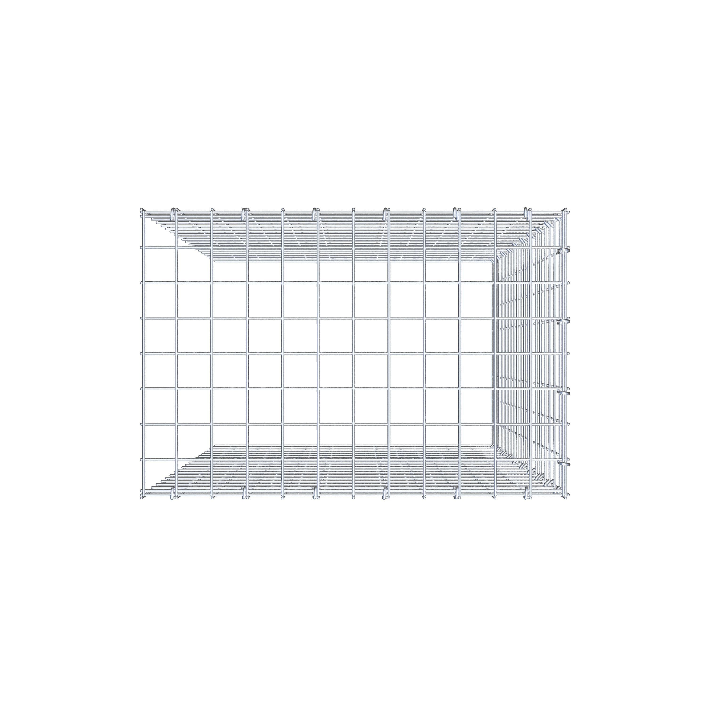 Mounted gabion type 4 100 cm x 60 cm x 40 cm (L x H x D), mesh size 5 cm x 5 cm, C-ring