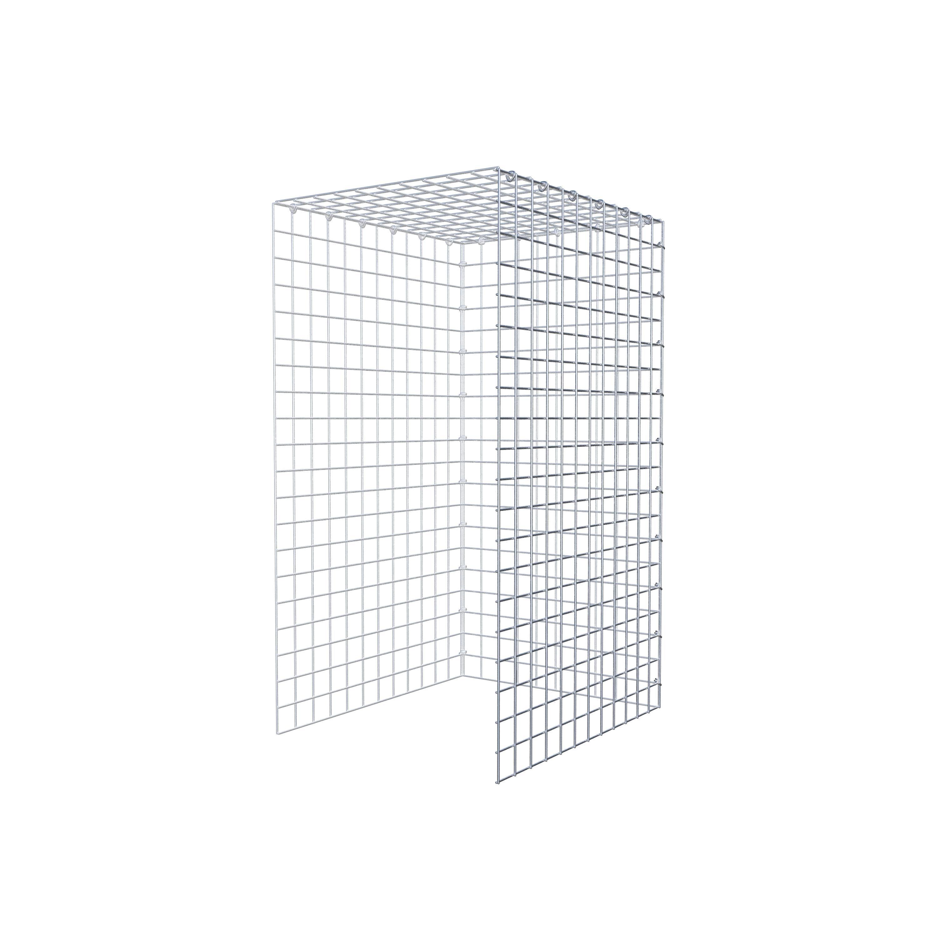 Mounted gabion type 4 100 cm x 60 cm x 50 cm (L x H x D), mesh size 5 cm x 5 cm, C-ring