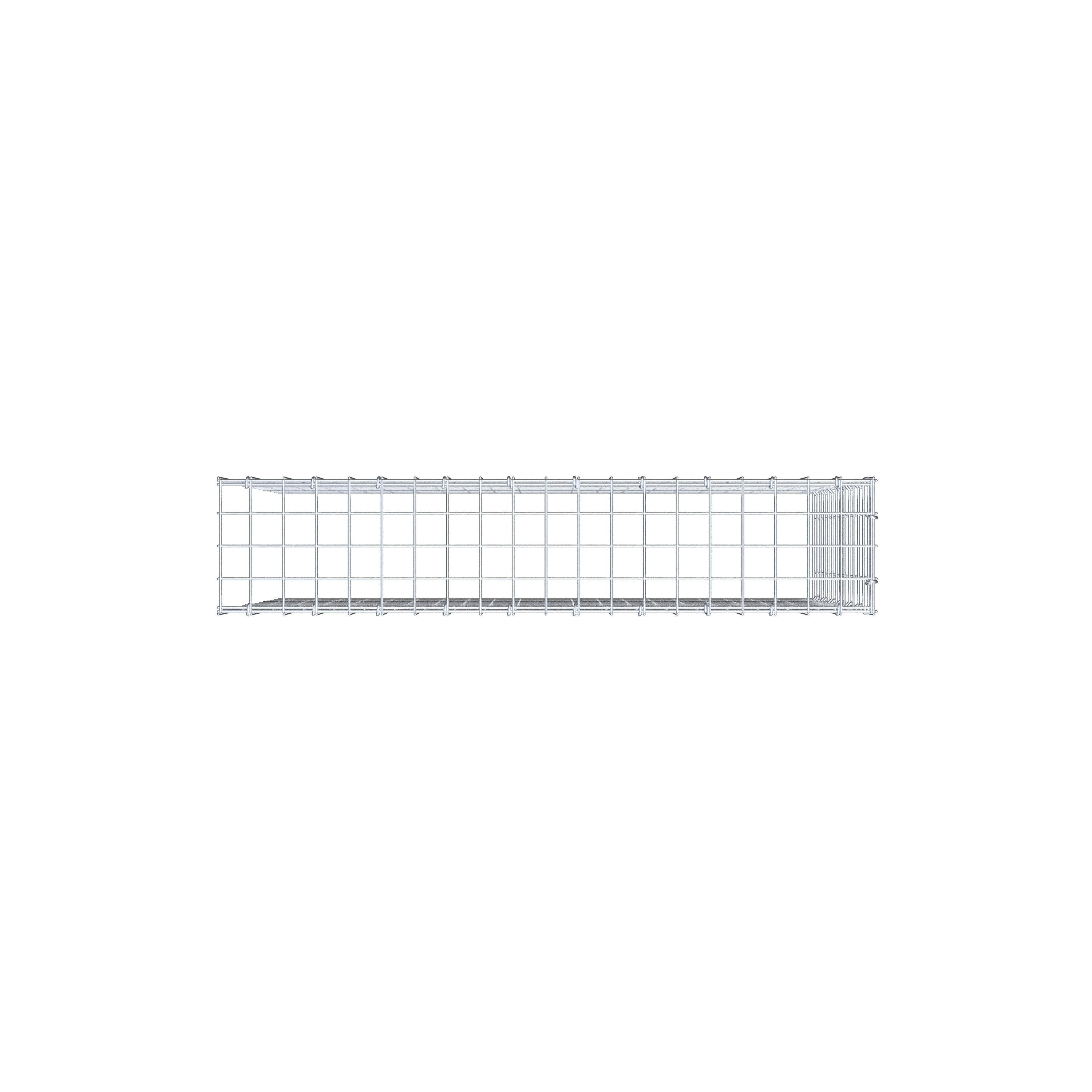 Mounted gabion type 4 100 cm x 70 cm x 20 cm (L x H x D), mesh size 5 cm x 5 cm, C-ring