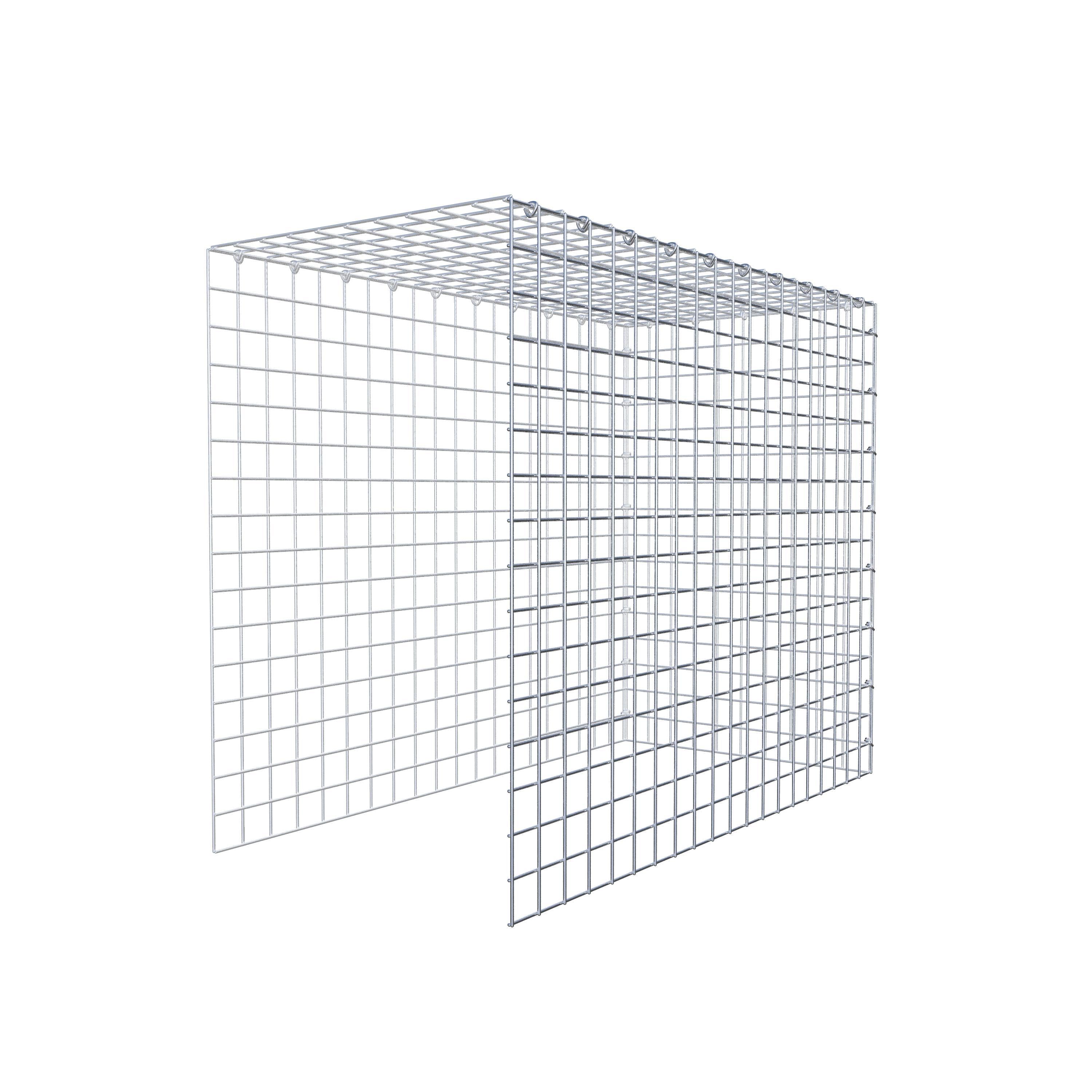 Mounted gabion type 4 100 cm x 80 cm x 50 cm (L x H x D), mesh size 5 cm x 5 cm, C-ring