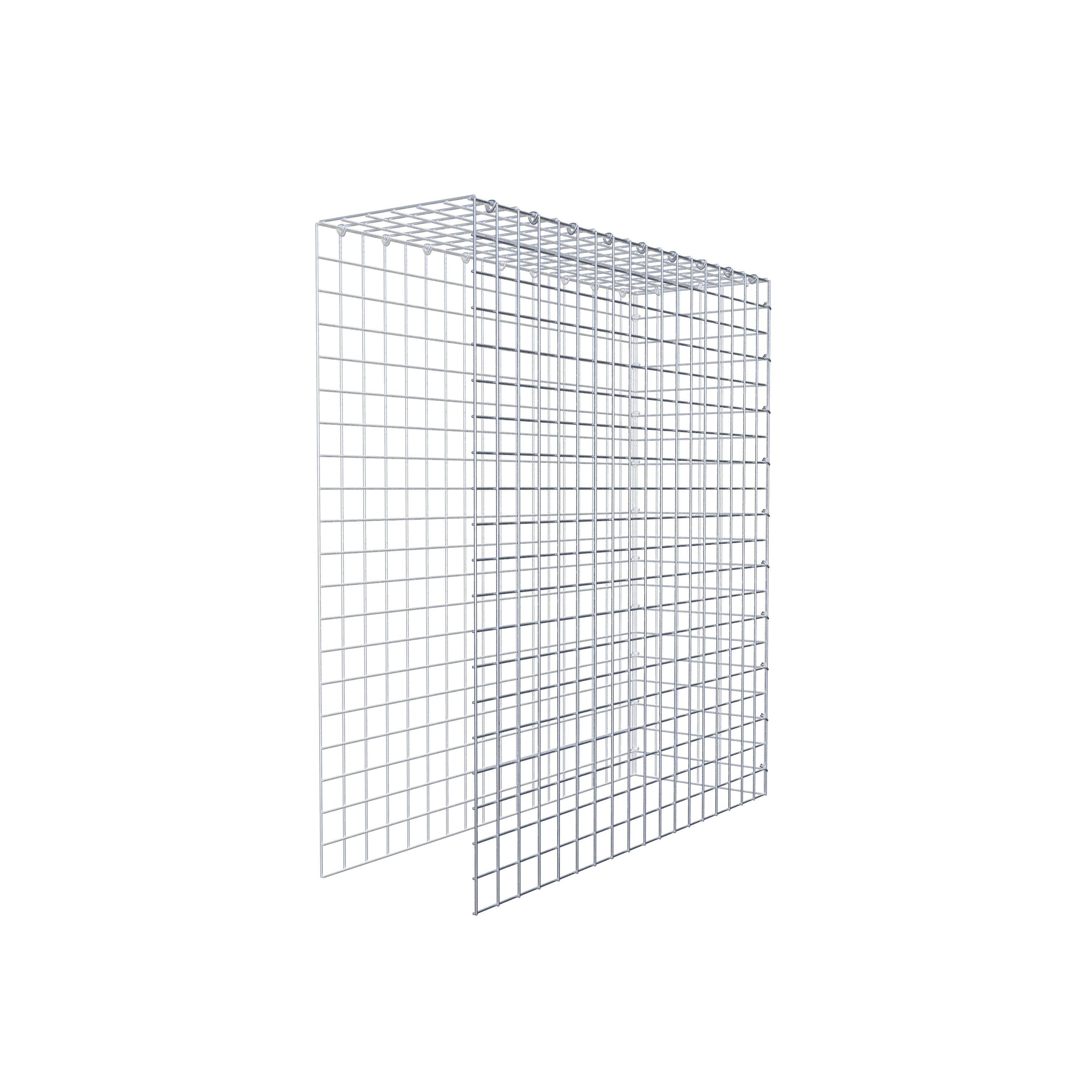 Mounted gabion type 4 100 cm x 90 cm x 30 cm (L x H x D), mesh size 5 cm x 5 cm, C-ring