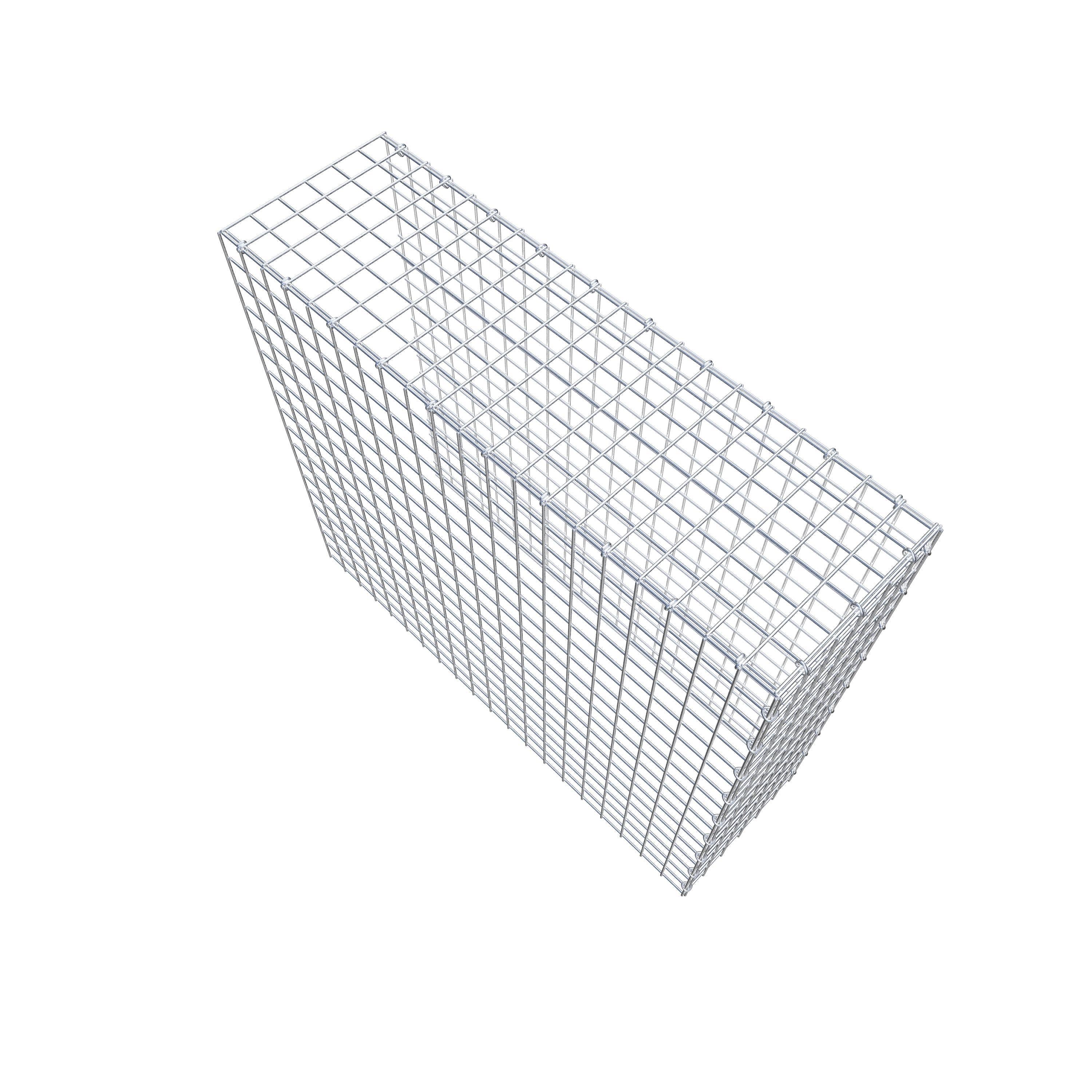 Mounted gabion type 4 100 cm x 90 cm x 30 cm (L x H x D), mesh size 5 cm x 5 cm, C-ring