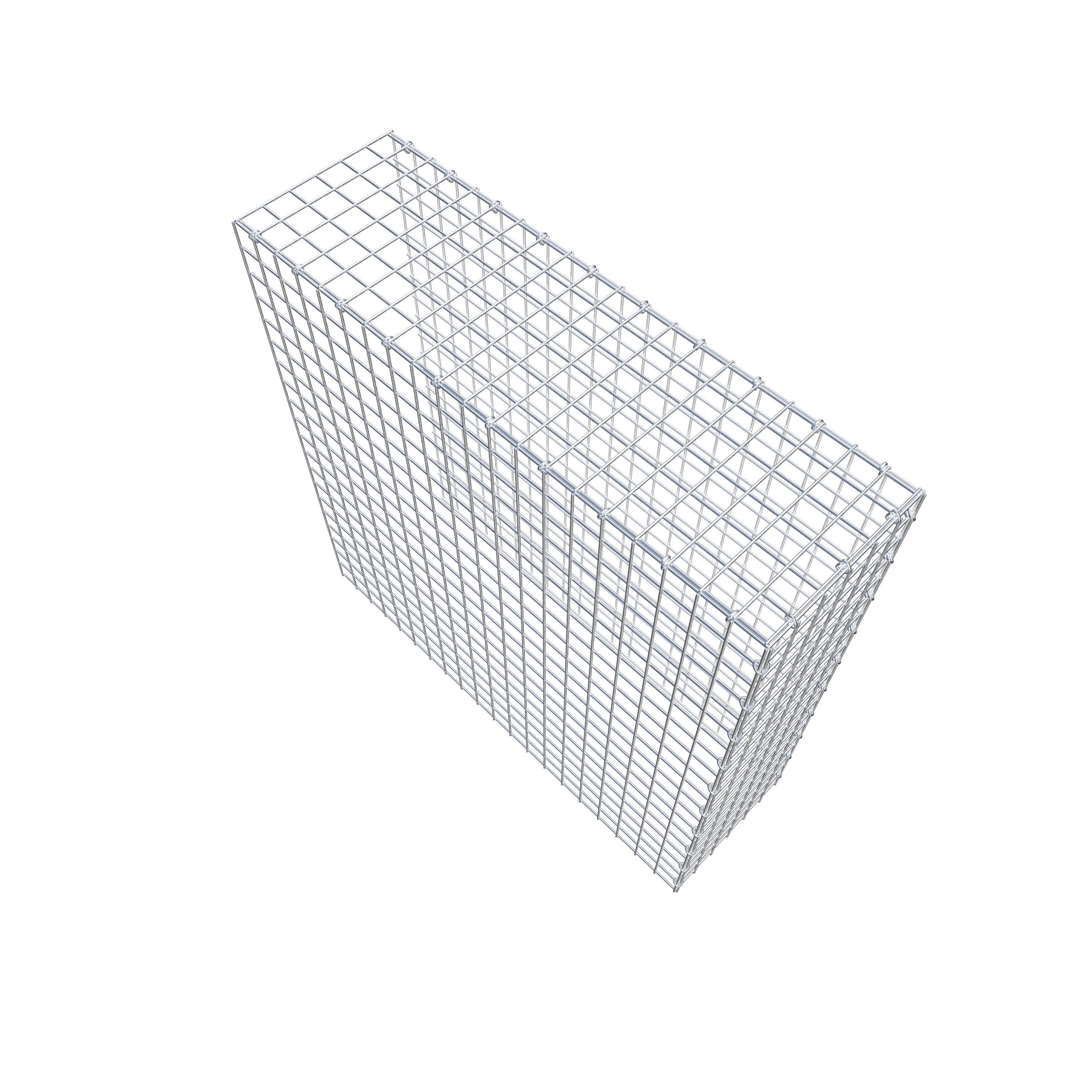 Mounted gabion type 4 100 cm x 100 cm x 30 cm (L x H x D), mesh size 5 cm x 5 cm, C-ring