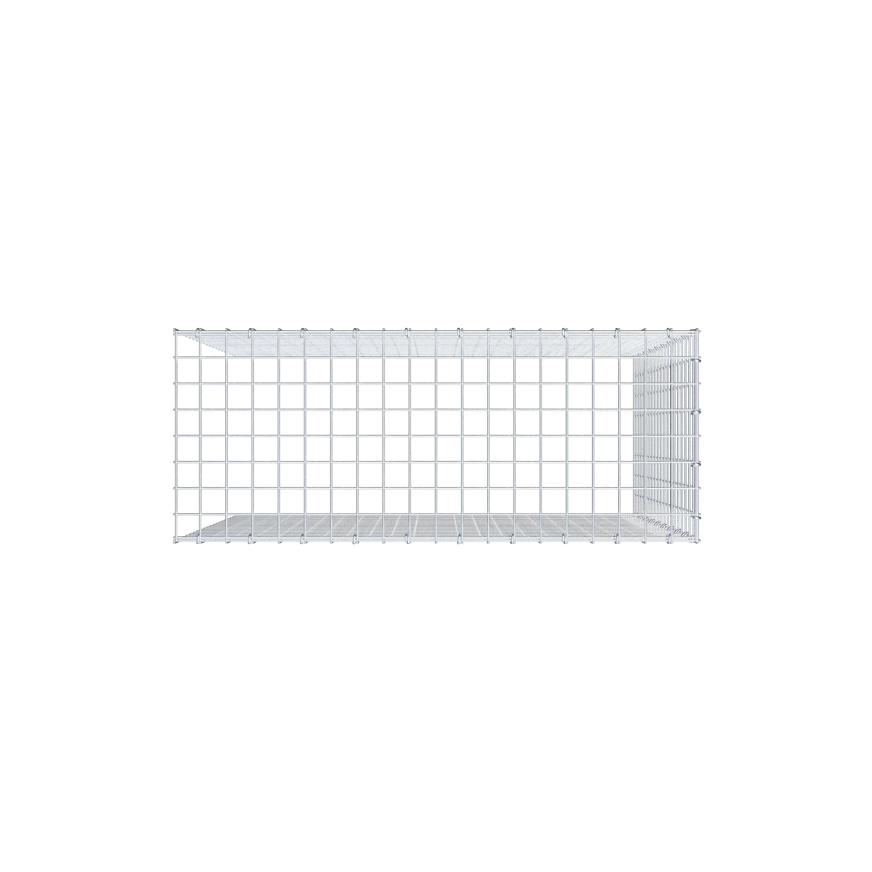 Anbaugabione Typ 4 100 cm x 100 cm x 40 cm (L x H x T), Maschenweite 5 cm x 5 cm, C-Ring