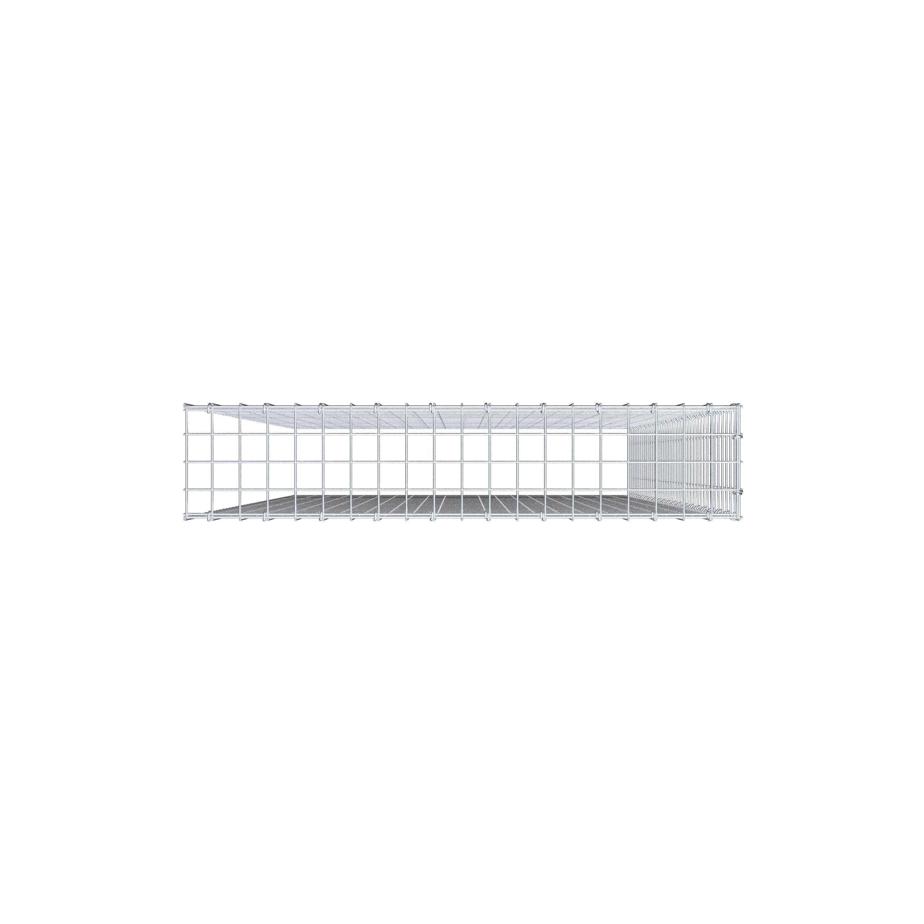 Anbaugabione Typ 4 200 cm x 100 cm x 20 cm (L x H x T), Maschenweite 5 cm x 5 cm, C-Ring