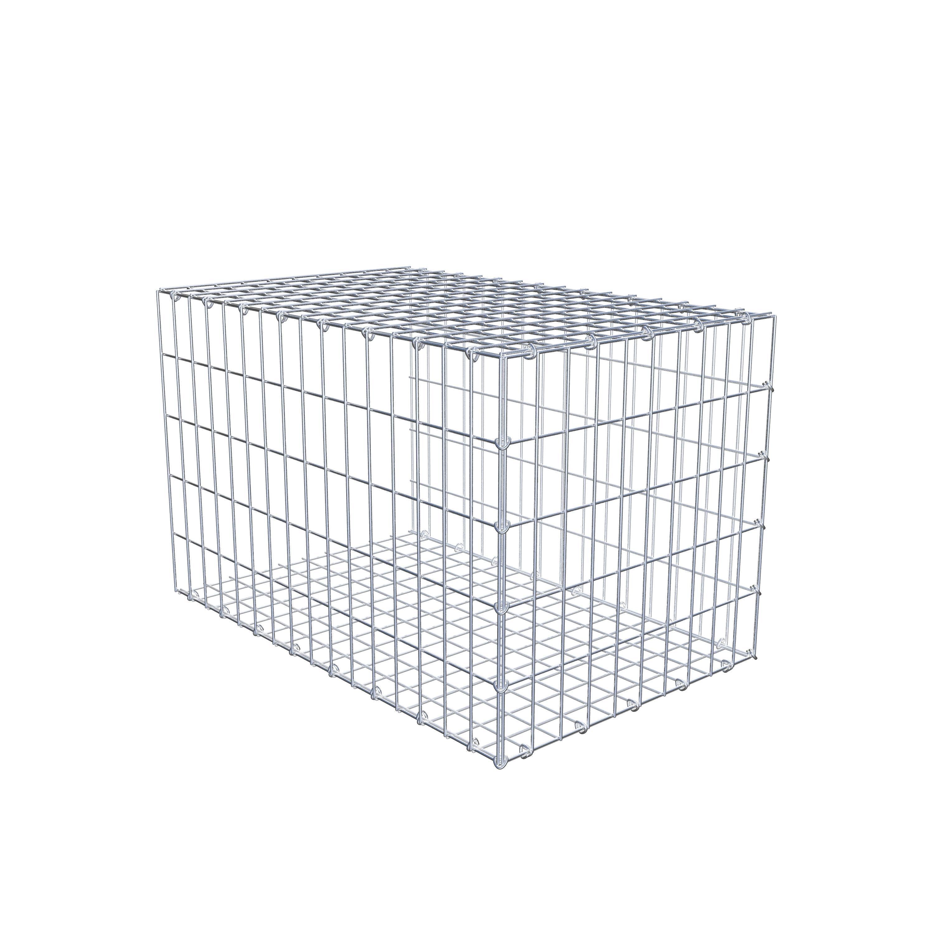 Monteret gabion type 2 80 cm x 50 cm x 50 cm, maskestørrelse 5 cm x 10 cm, C-ring