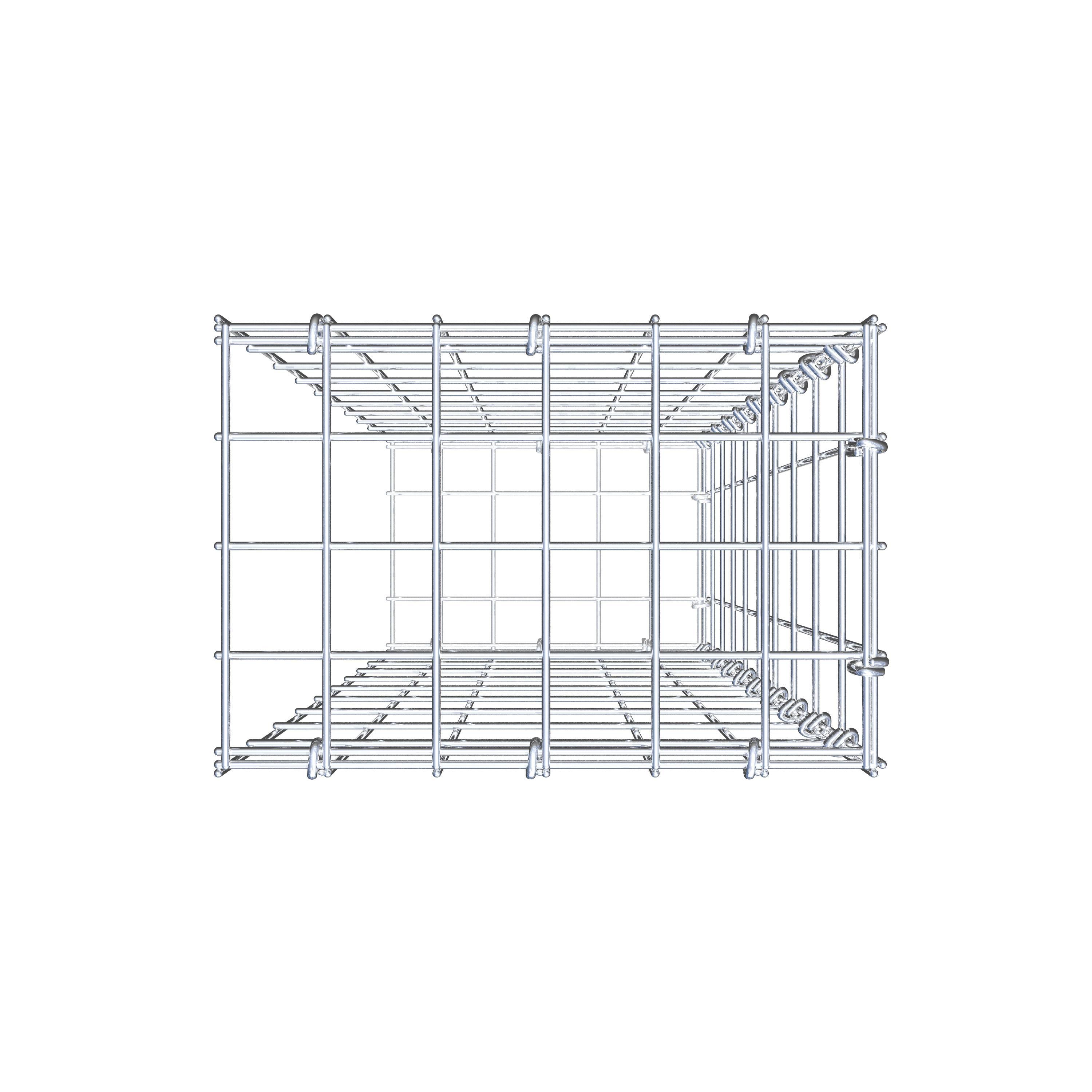 Anbaugabione Typ 2 100 cm x 30 cm x 20 cm, Maschenweite 5 cm x 10 cm, C-Ring