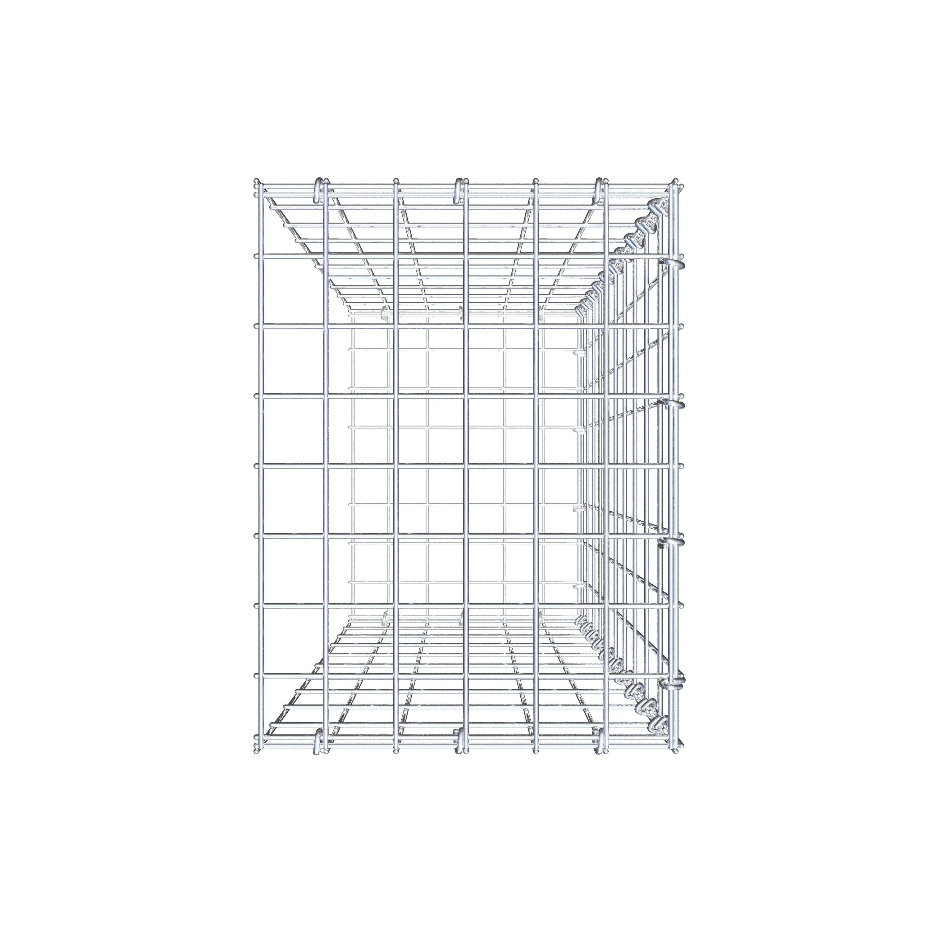 Anbaugabione Typ 2 100 cm x 30 cm x 40 cm, Maschenweite 5 cm x 10 cm, C-Ring