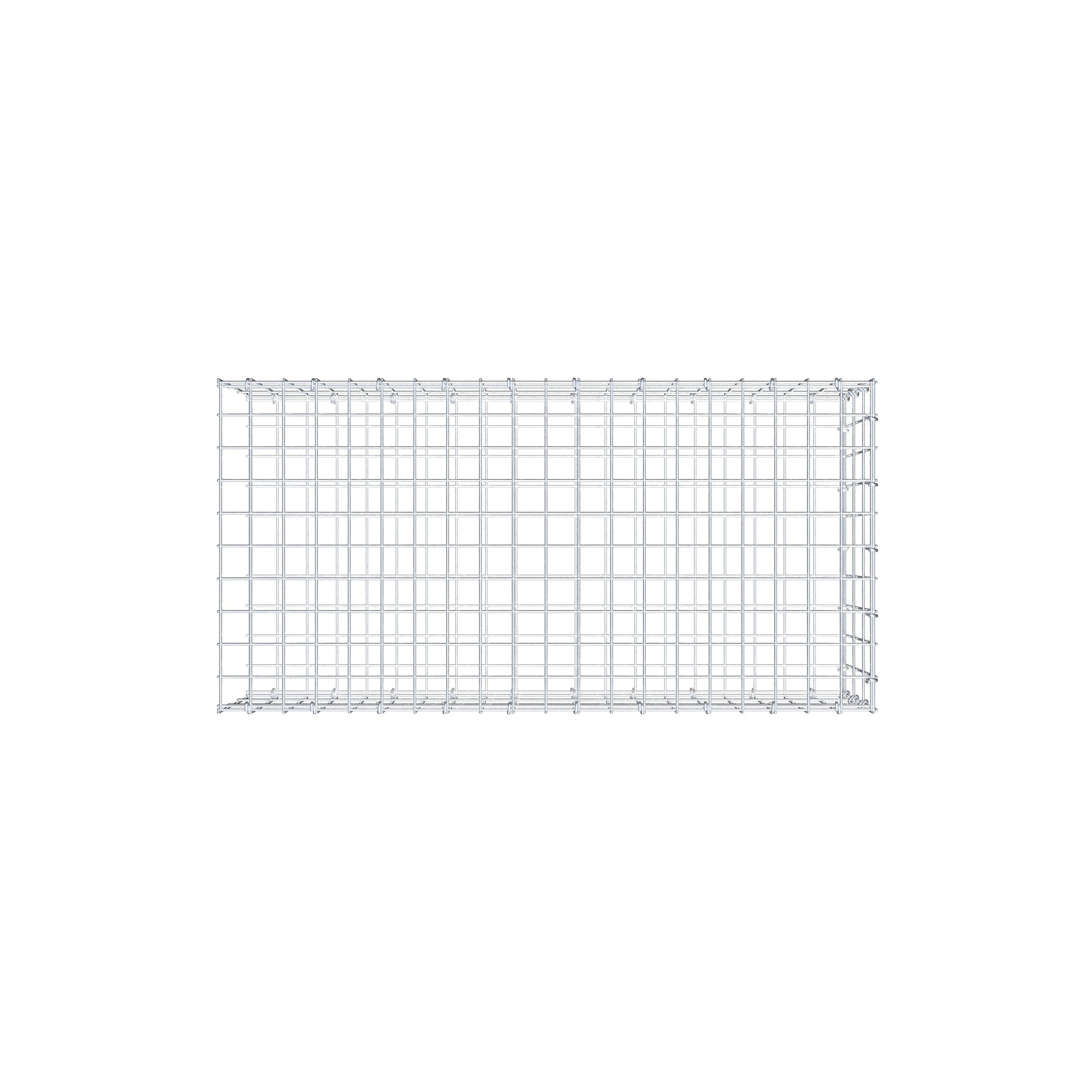 Monteret gabion type 2 100 cm x 30 cm x 50 cm, maskestørrelse 5 cm x 10 cm, C-ring