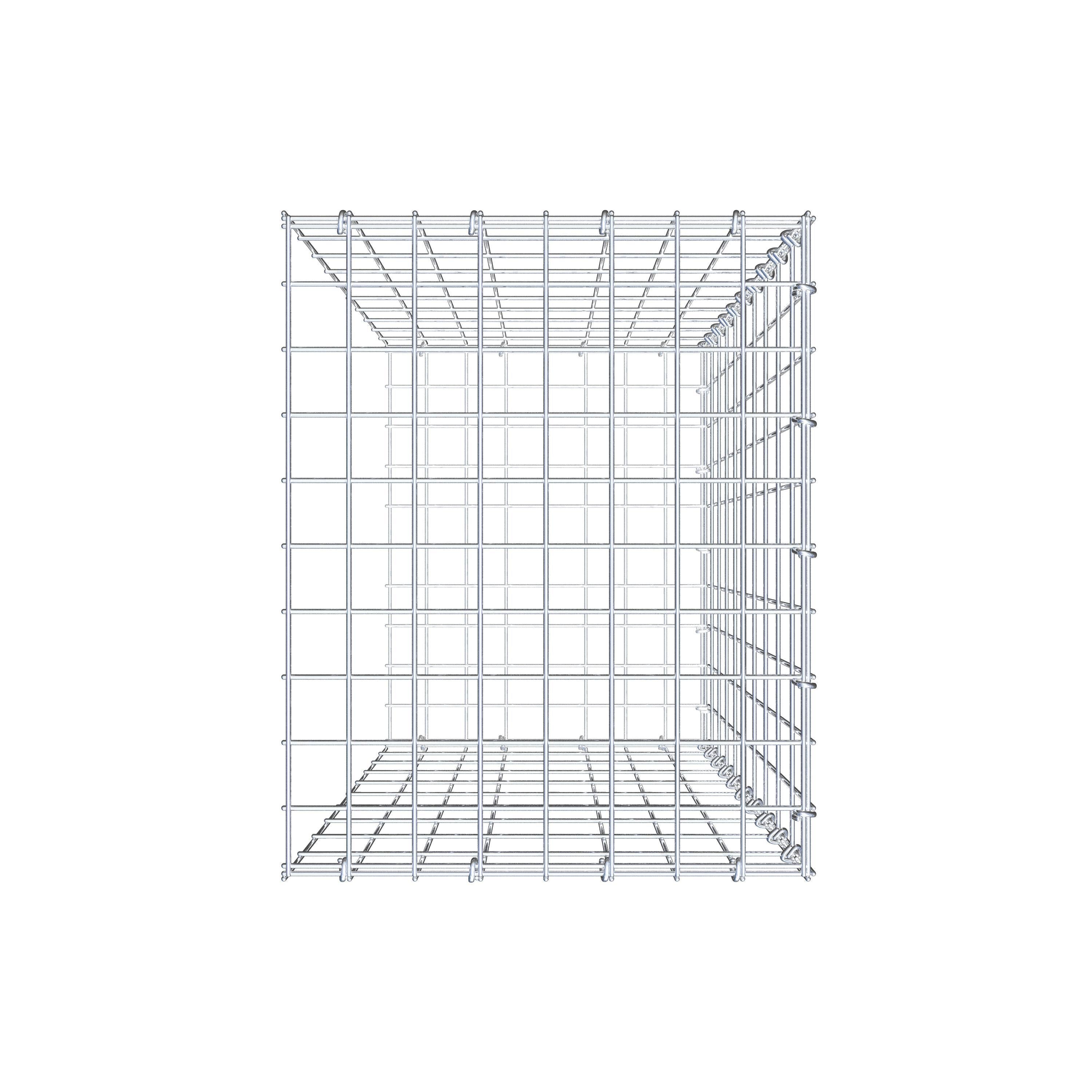 Anbaugabione Typ 2 100 cm x 40 cm x 50 cm, Maschenweite 5 cm x 10 cm, C-Ring