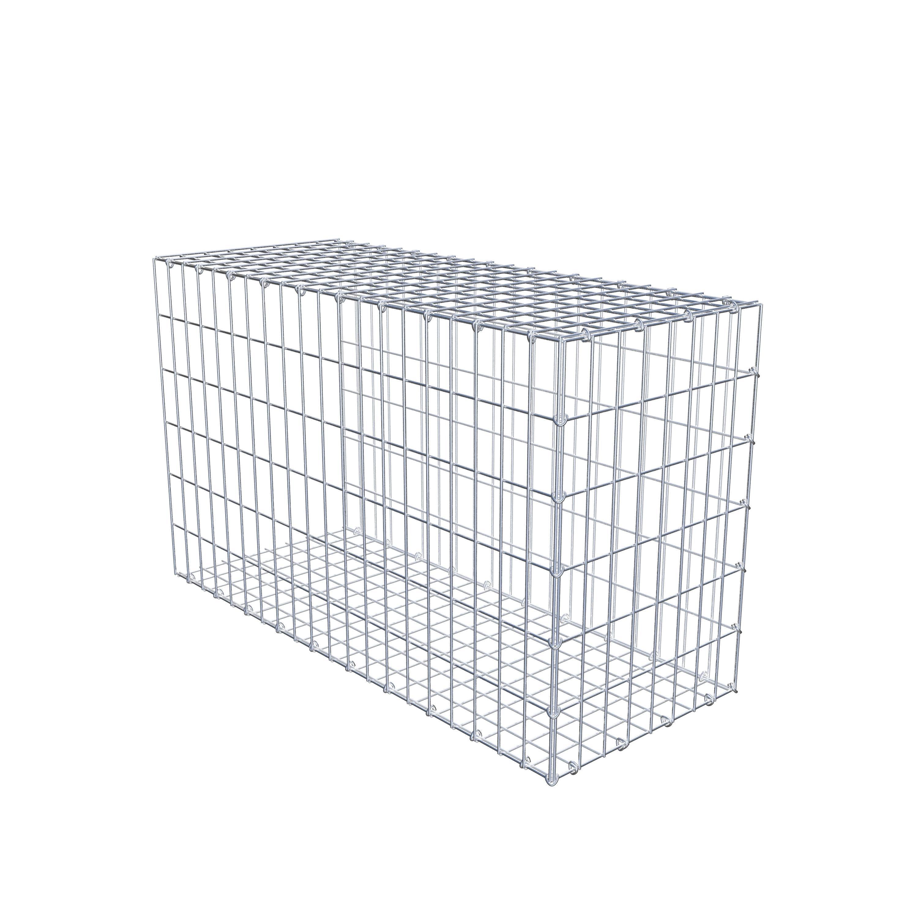 Mounted gabion type 2 100 cm x 60 cm x 40 cm, mesh size 5 cm x 10 cm, C-ring