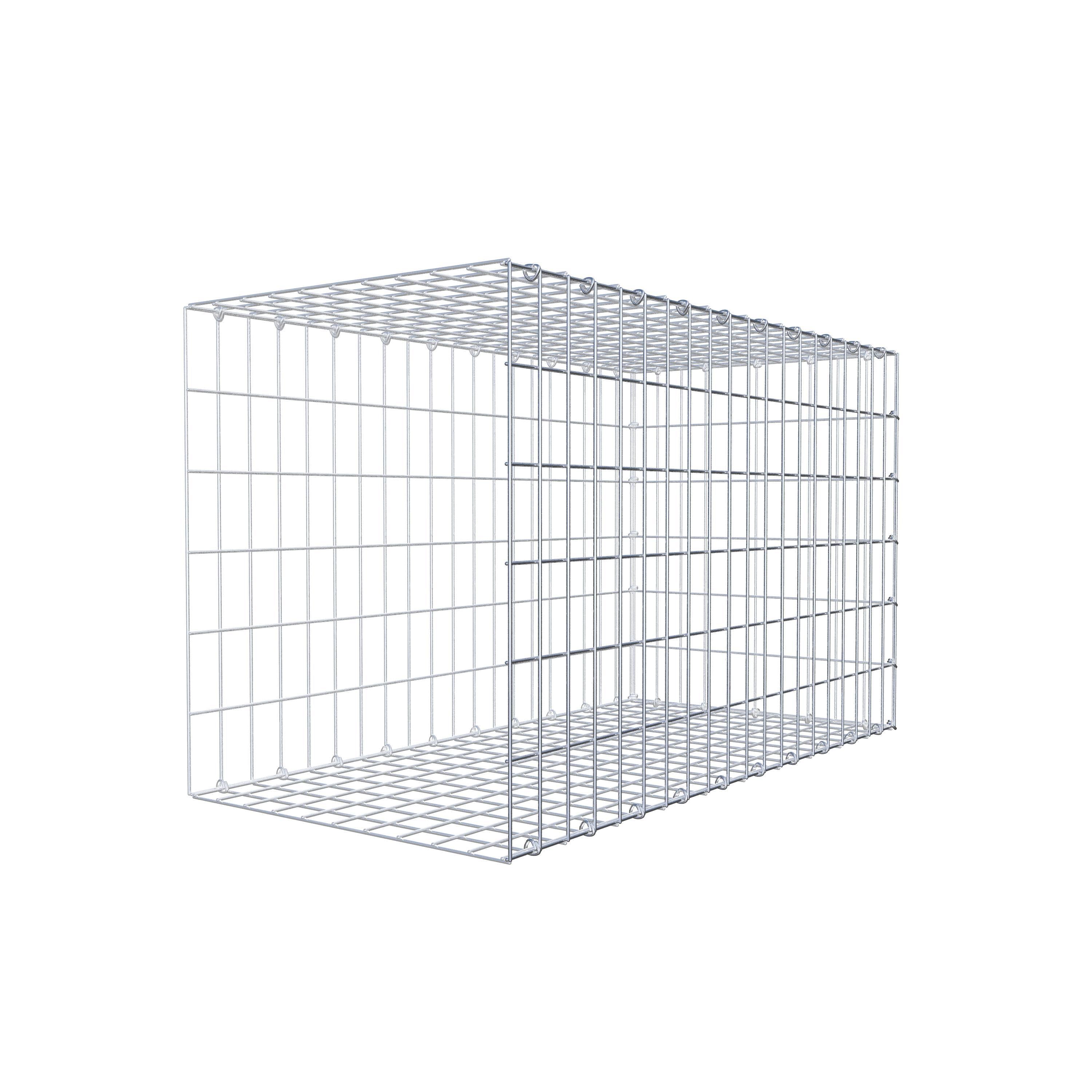 Mounted gabion type 2 100 cm x 60 cm x 50 cm, mesh size 5 cm x 10 cm, C-ring