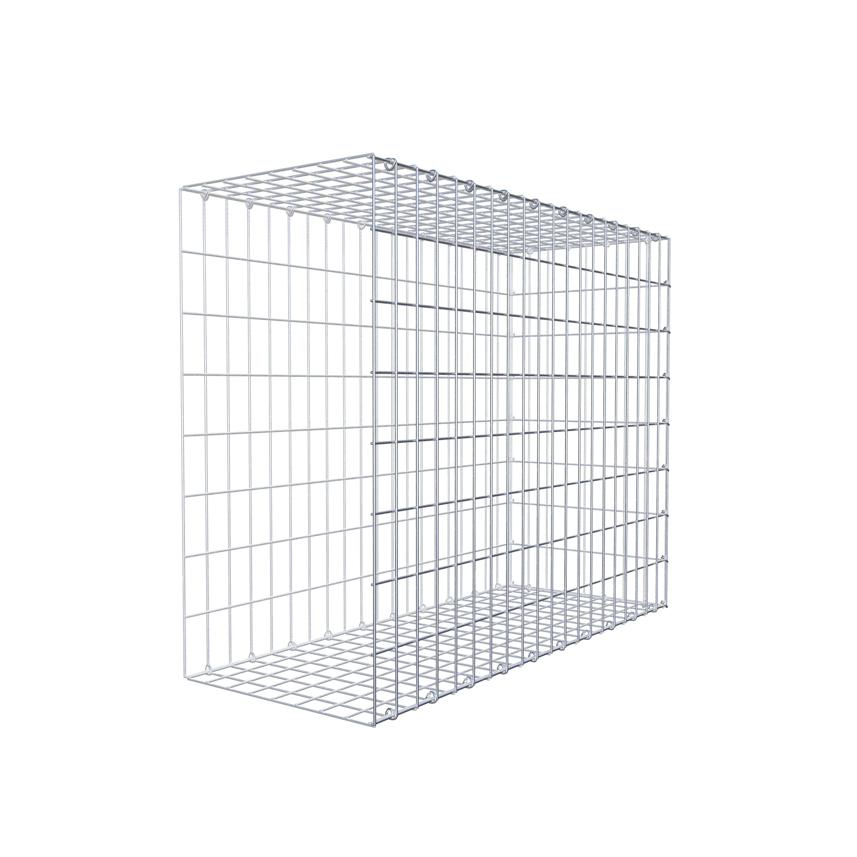 Monteret gabion type 2 100 cm x 80 cm x 40 cm, maskestørrelse 5 cm x 10 cm, C-ring